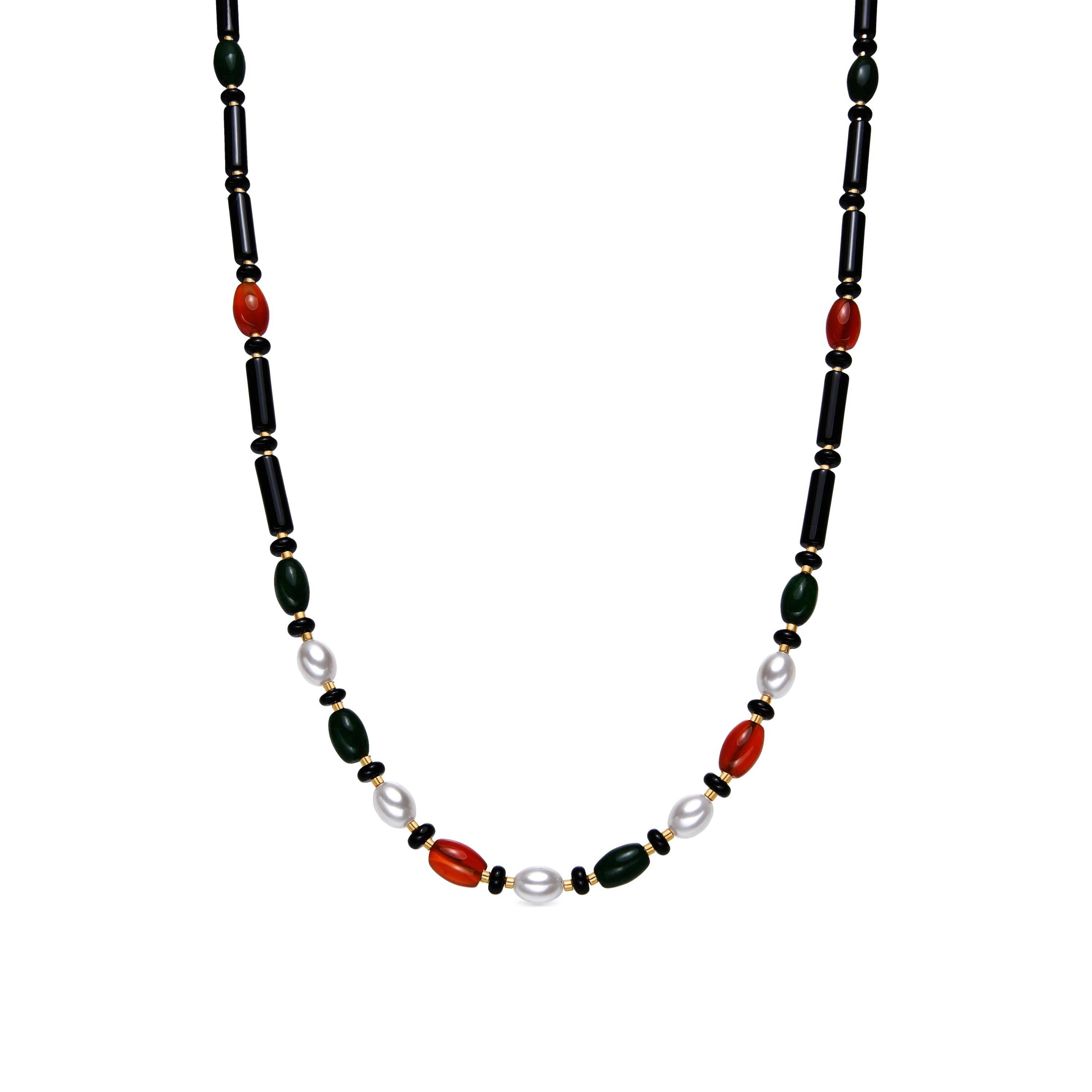 Onyx necklace with 18k gold finish - Coepil