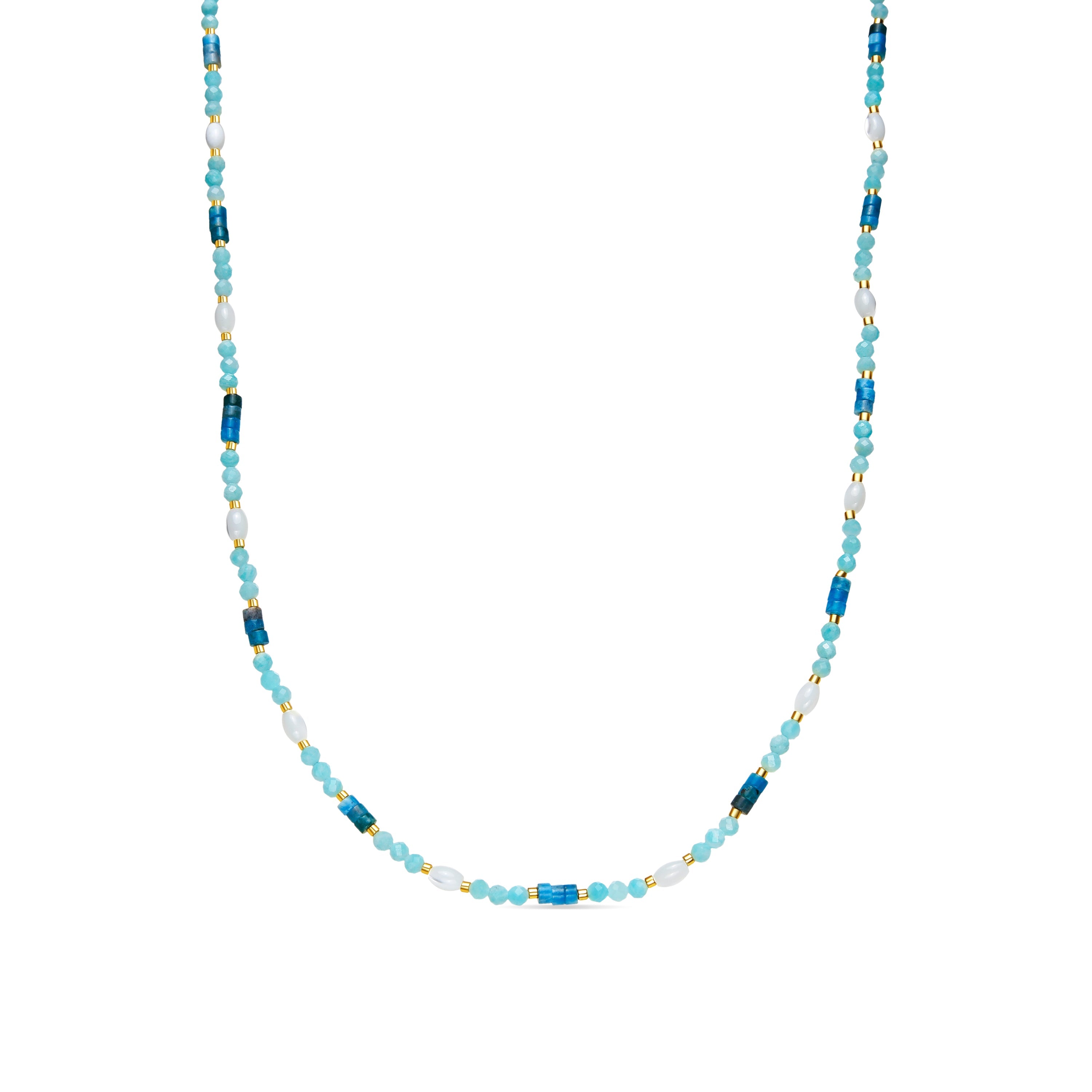 18k yellow gold and Amazonite necklace - Kico