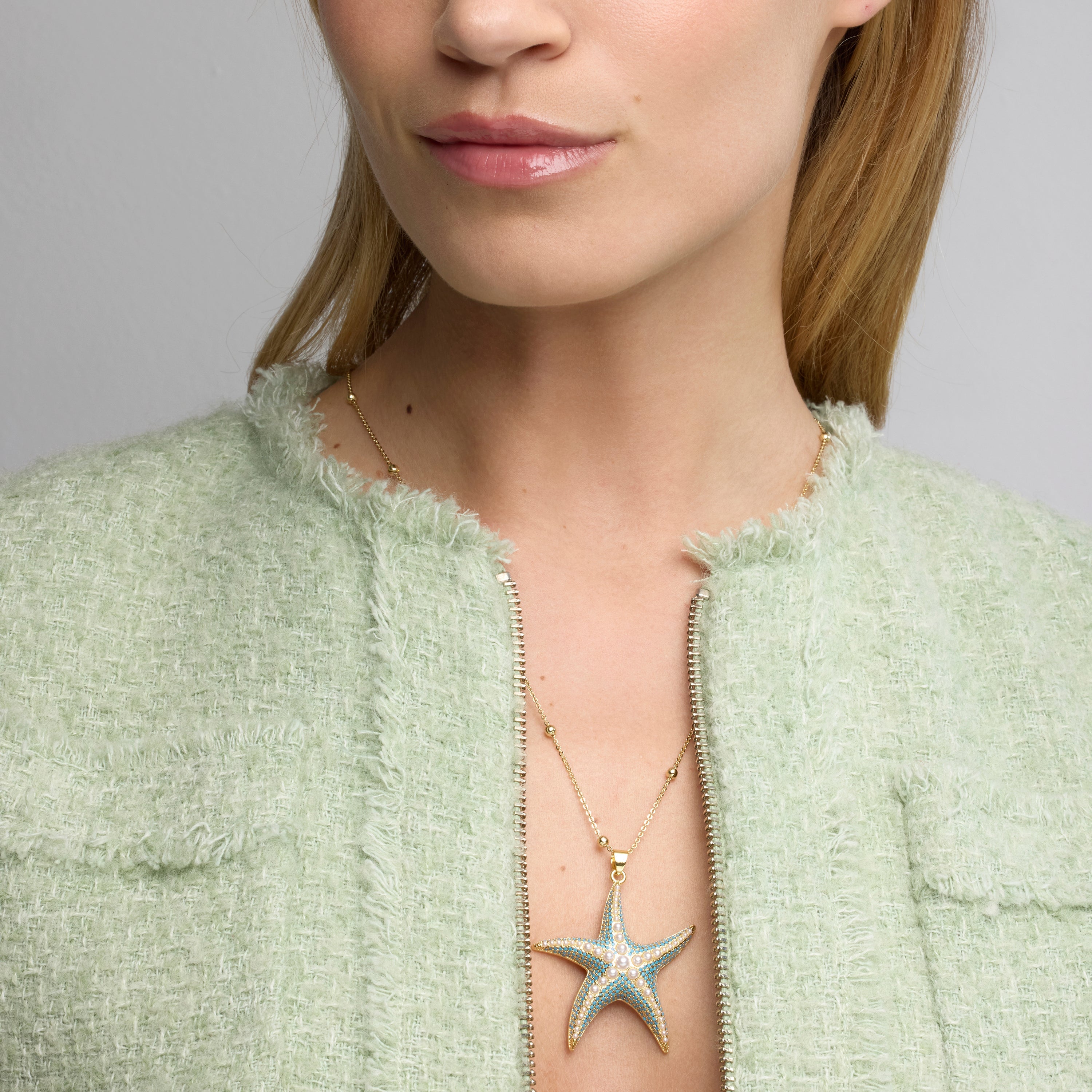 18k yellow gold and white pearl necklace - Ruko