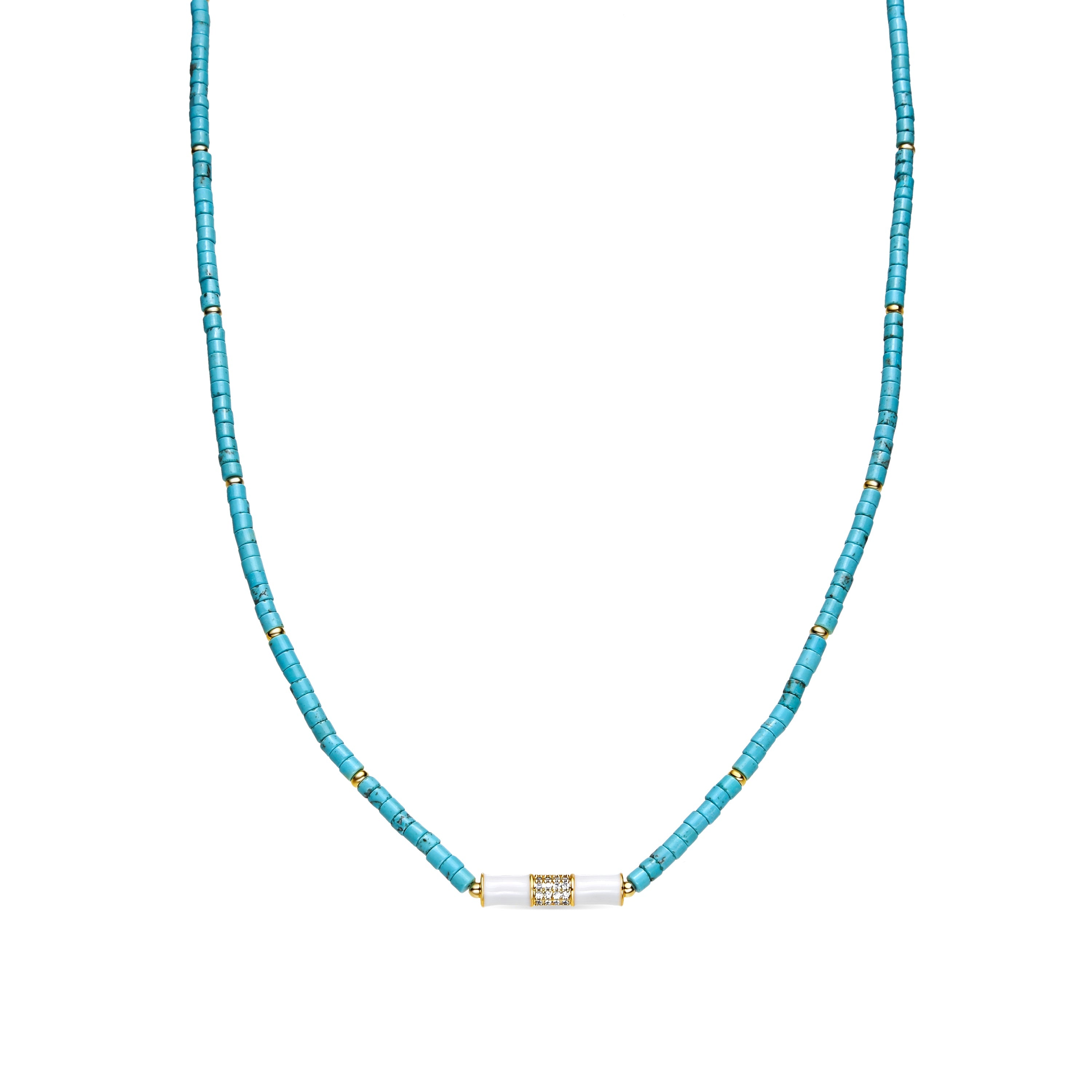 18k yellow gold and onyx finished necklace - Asmi
