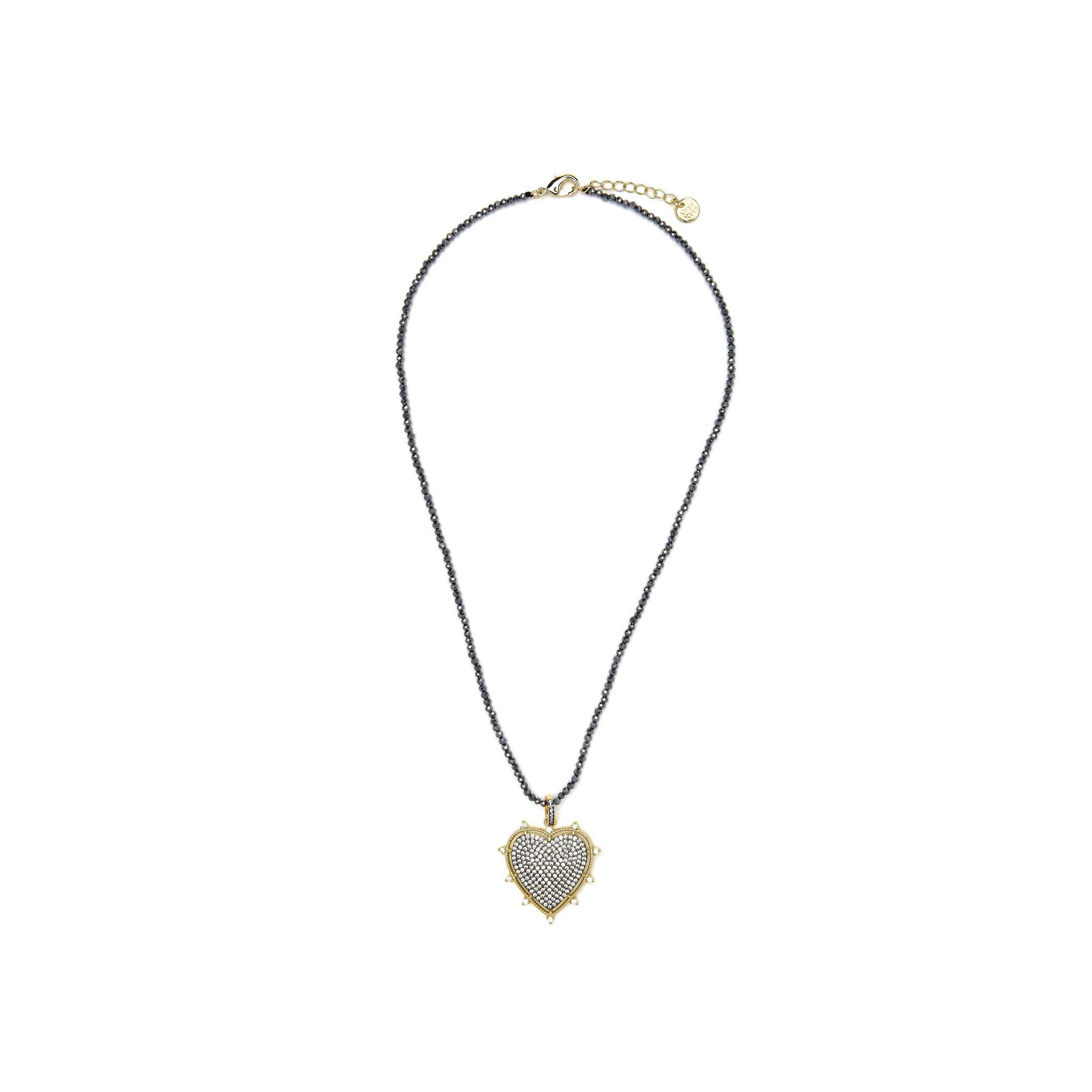 18k yellow gold finish necklace with brilliant zirconia - Lezsa