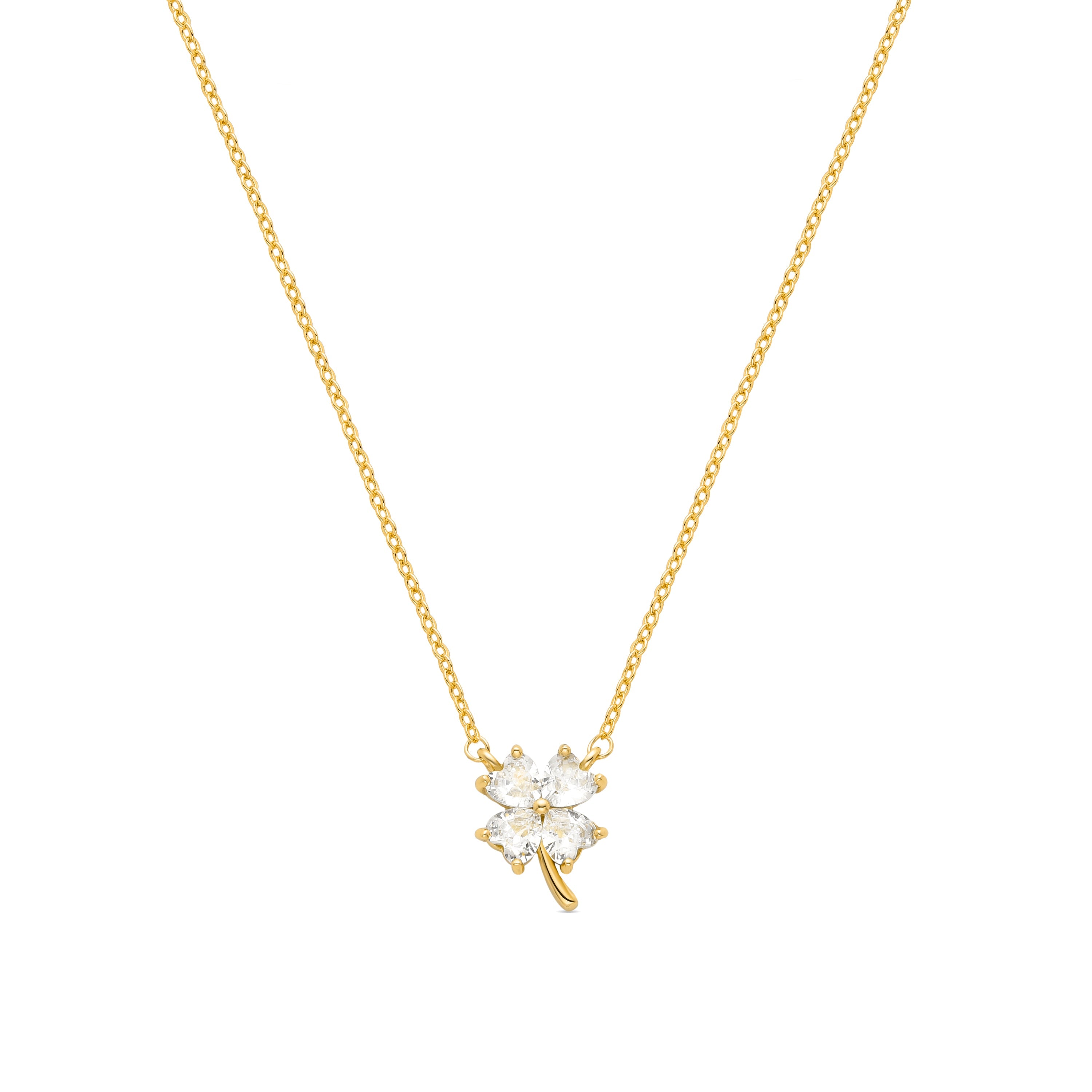 Brilliant Zirconia Necklace finished in 18K yellow gold - Trak
