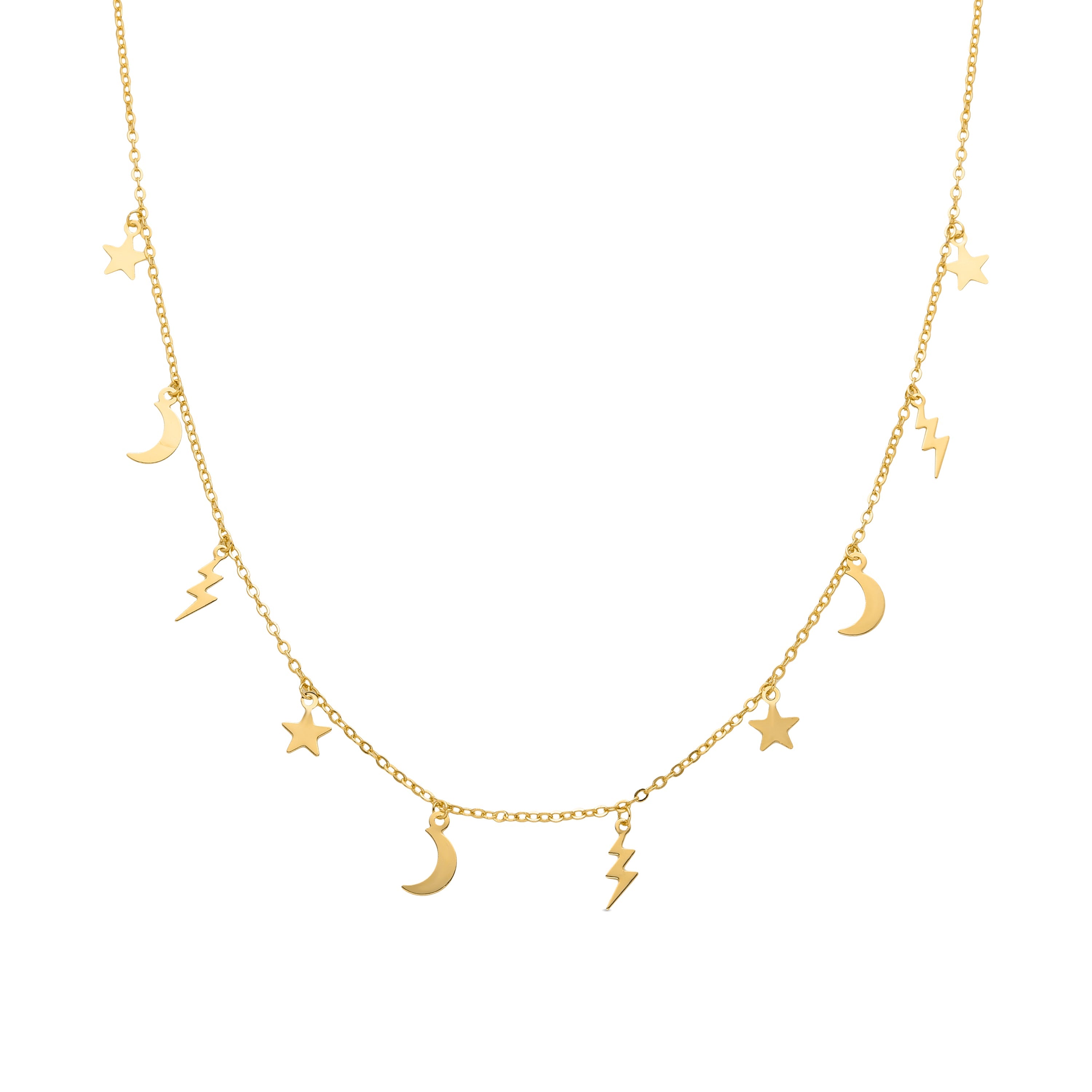 18K yellow gold finished necklace - Diaxi
