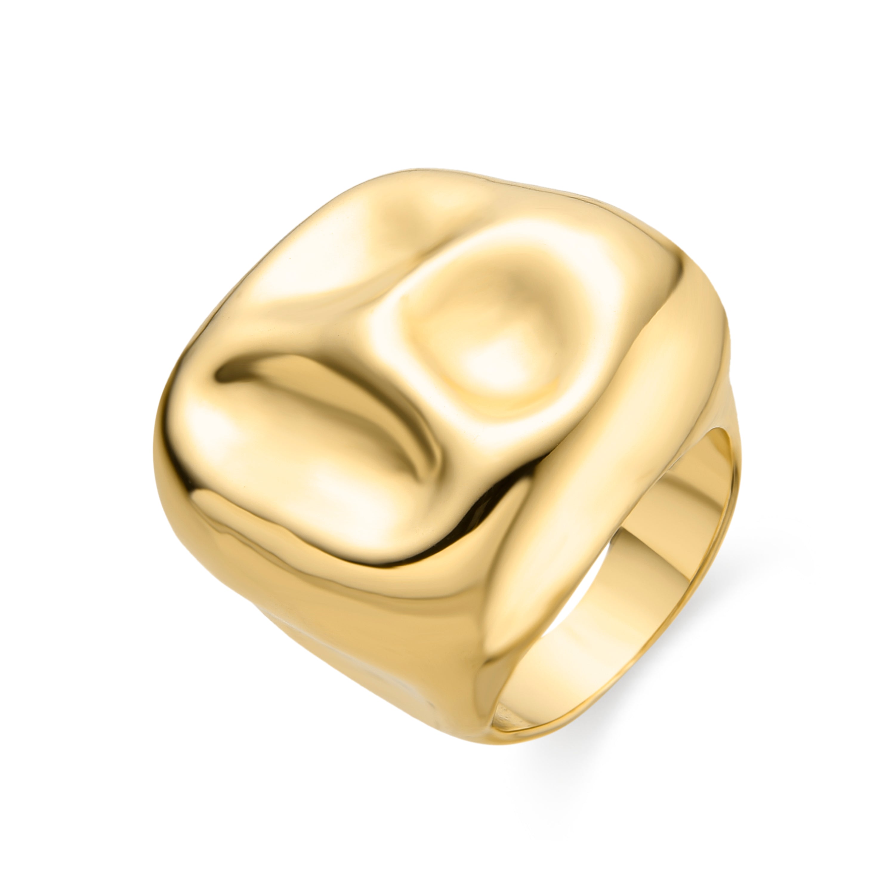 18K yellow gold finished ring - Fioak