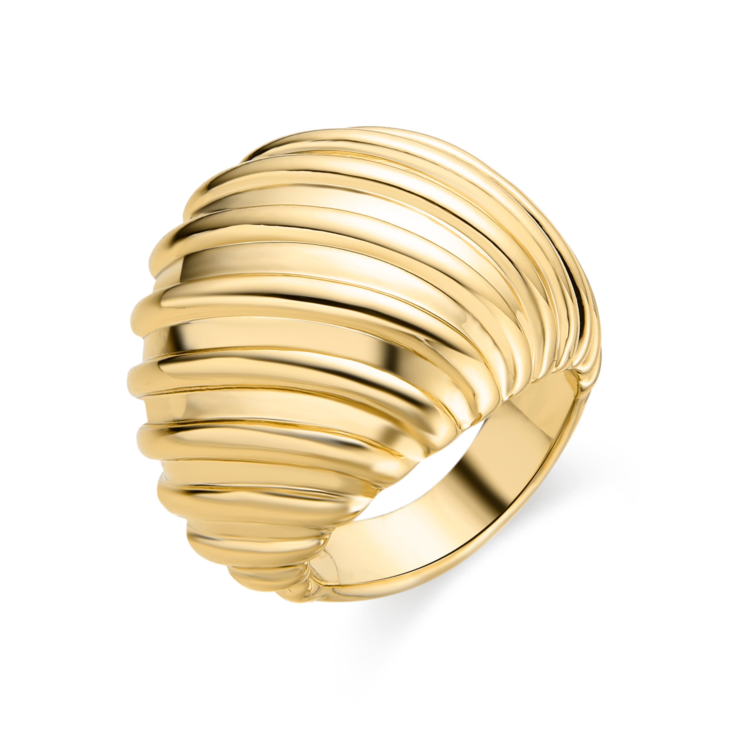 18K yellow gold finished ring - Kaizal