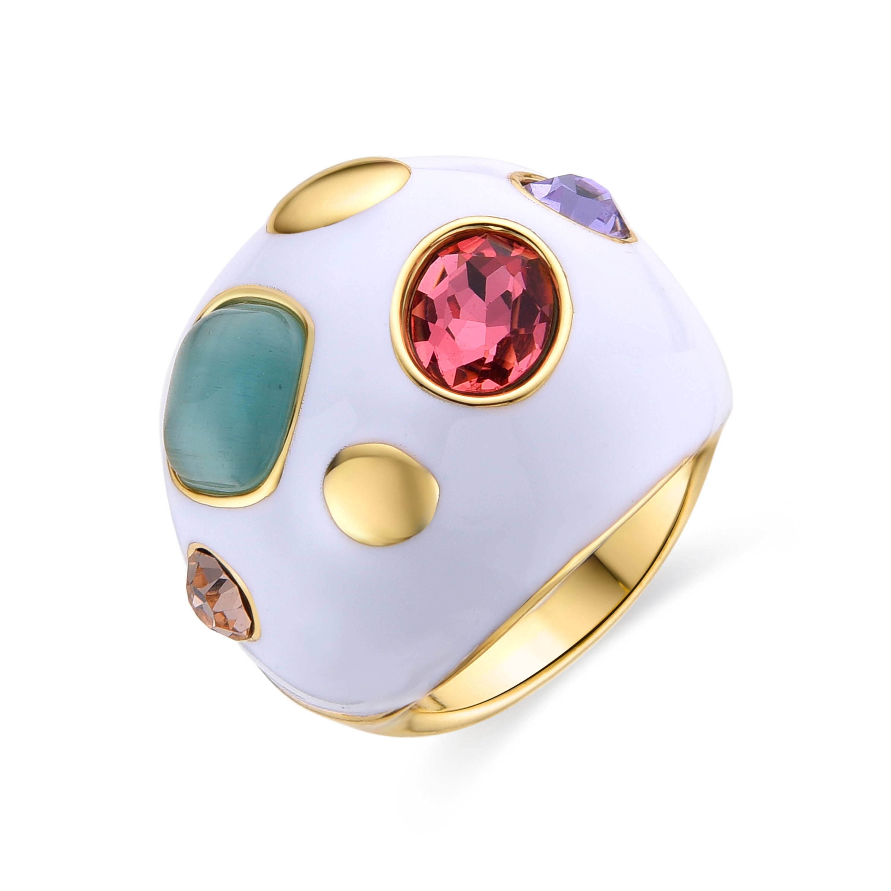 18K yellow gold finished ring - Yever
