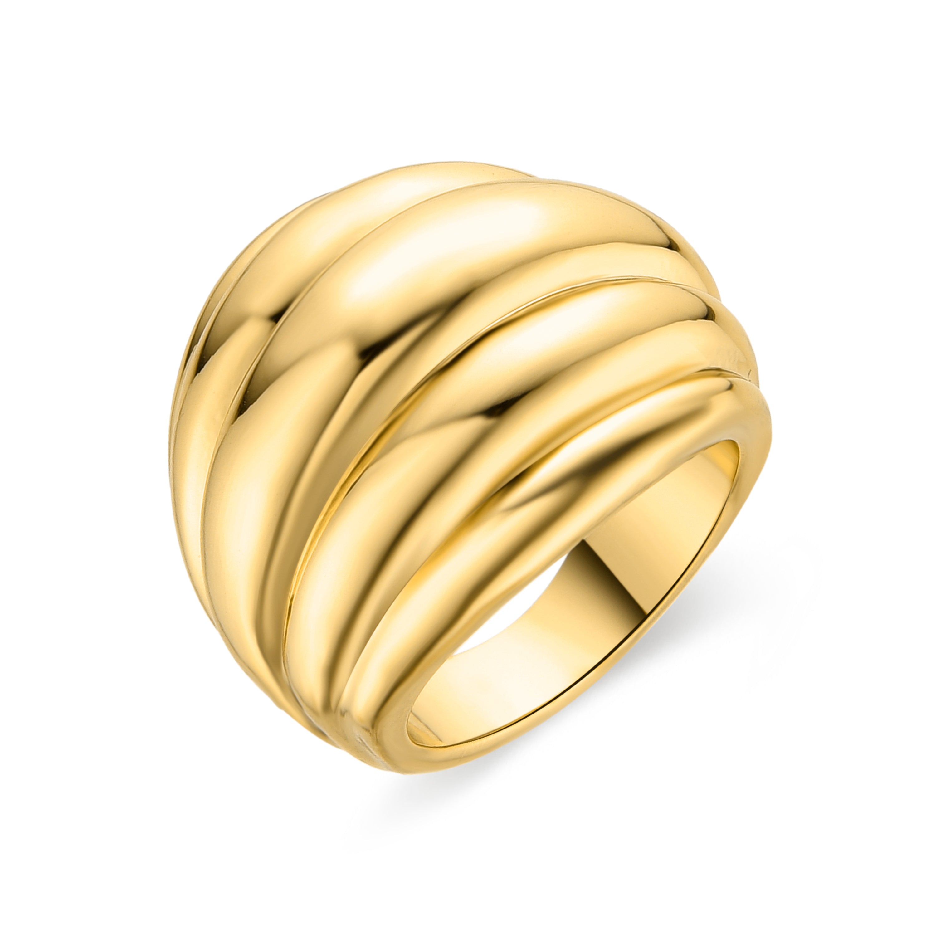 18K yellow gold finished ring - Abalt
