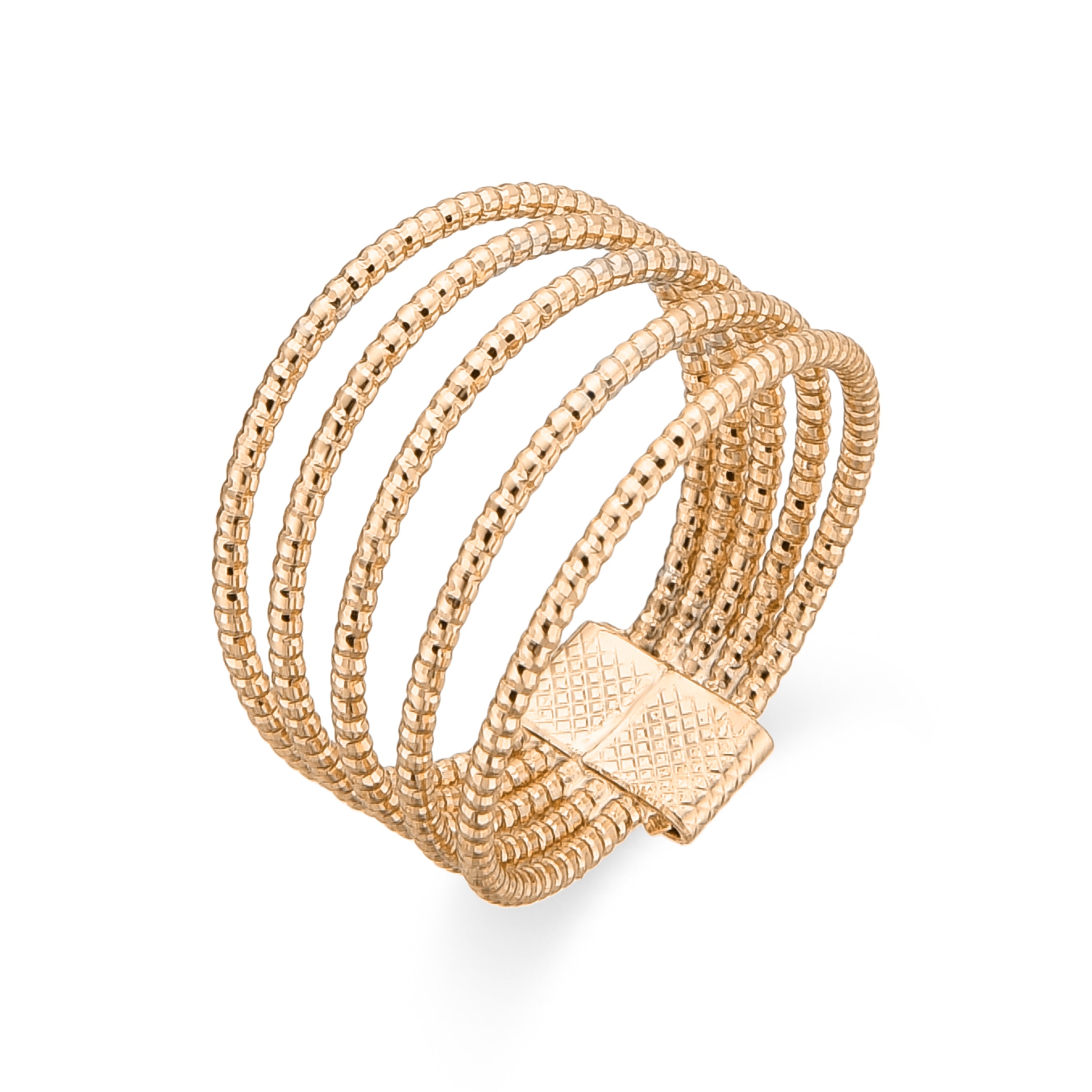 18k yellow gold finish ring with brilliant zirconia - Epcama