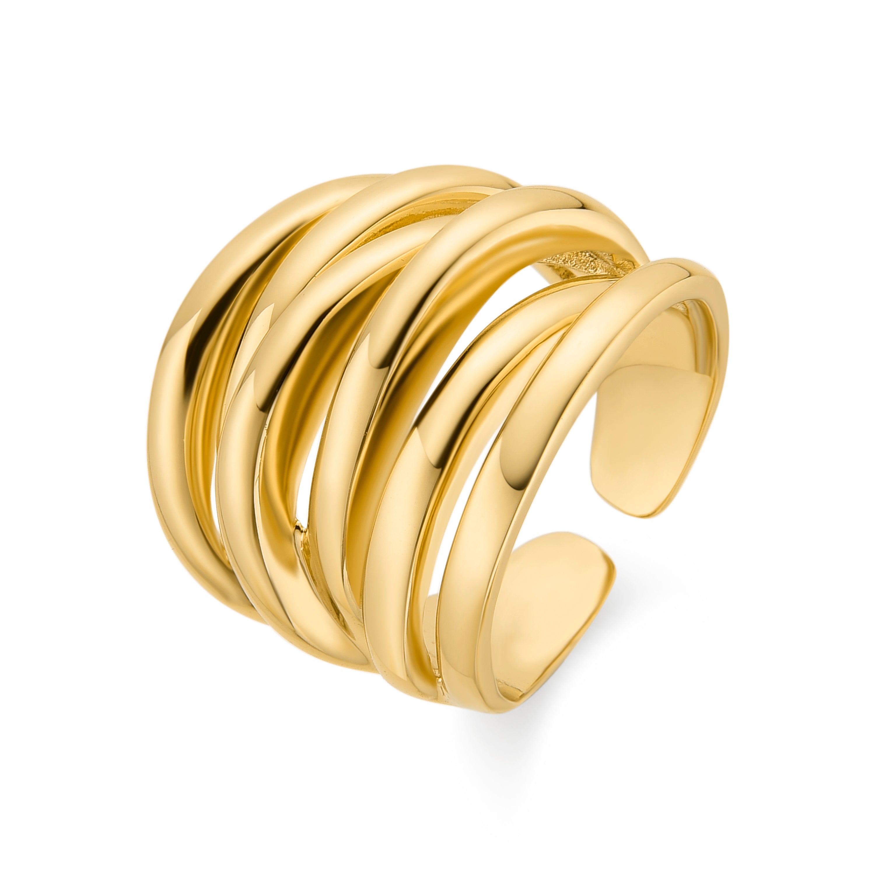 18K yellow gold finished ring - Vermixi