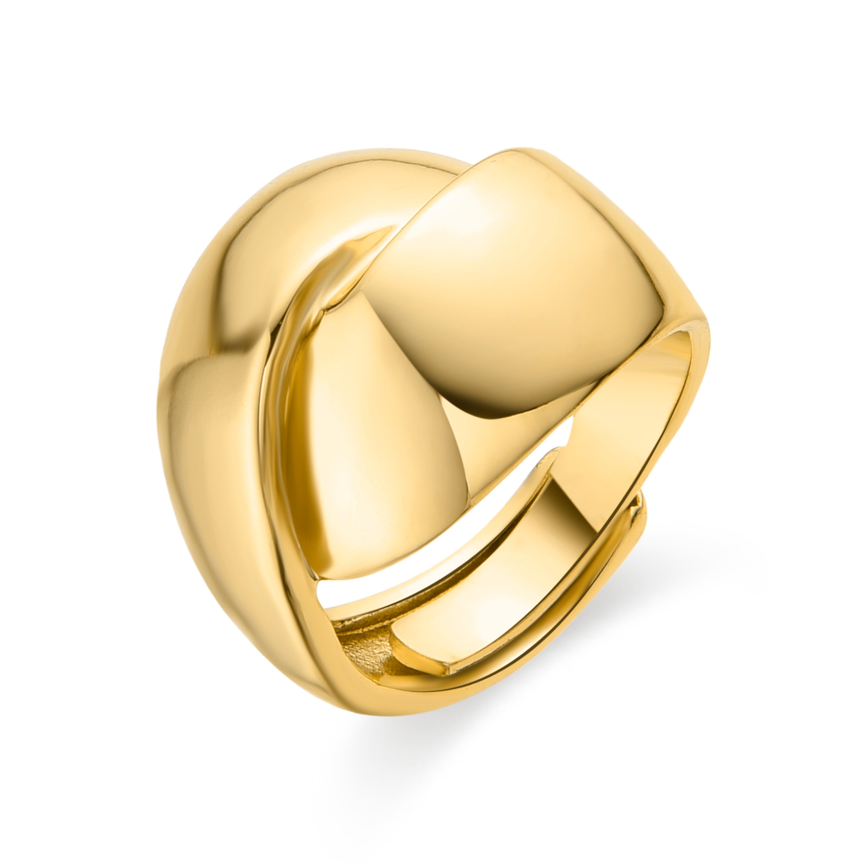 18K yellow gold finished ring - Idril