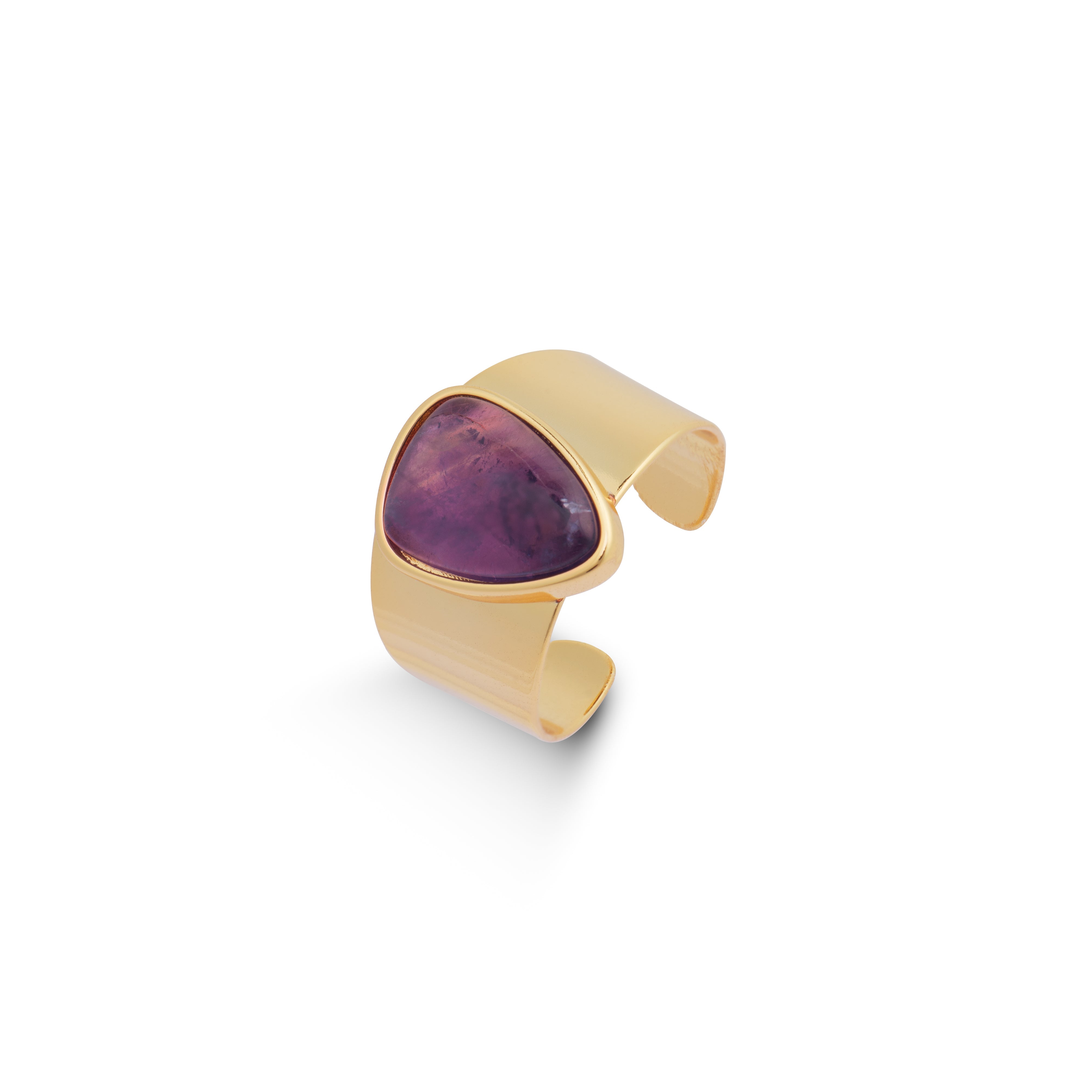 Natural Amethyst Ring Finished in 18K Yellow Gold - Sheak