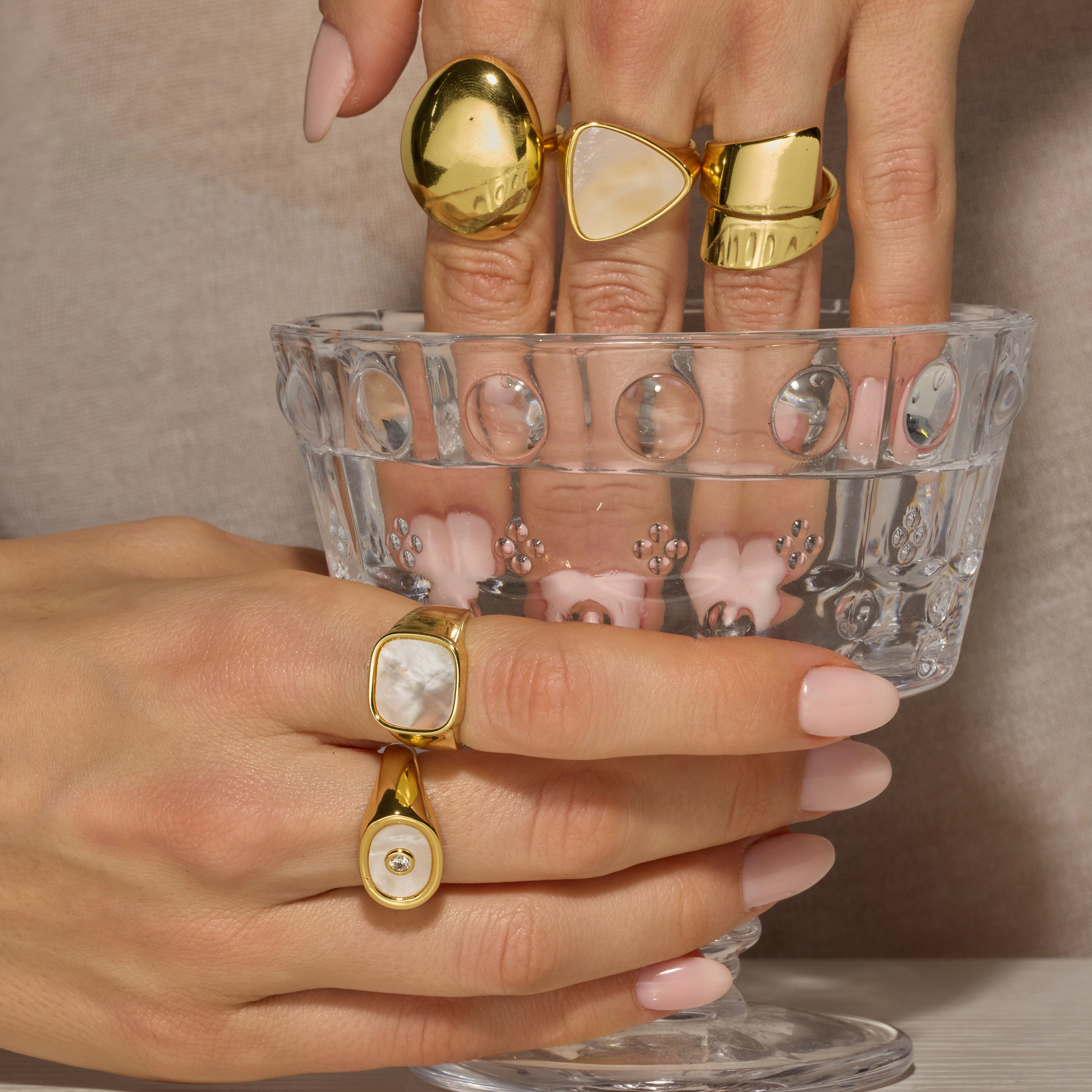 18k gold finished ring - Ruven