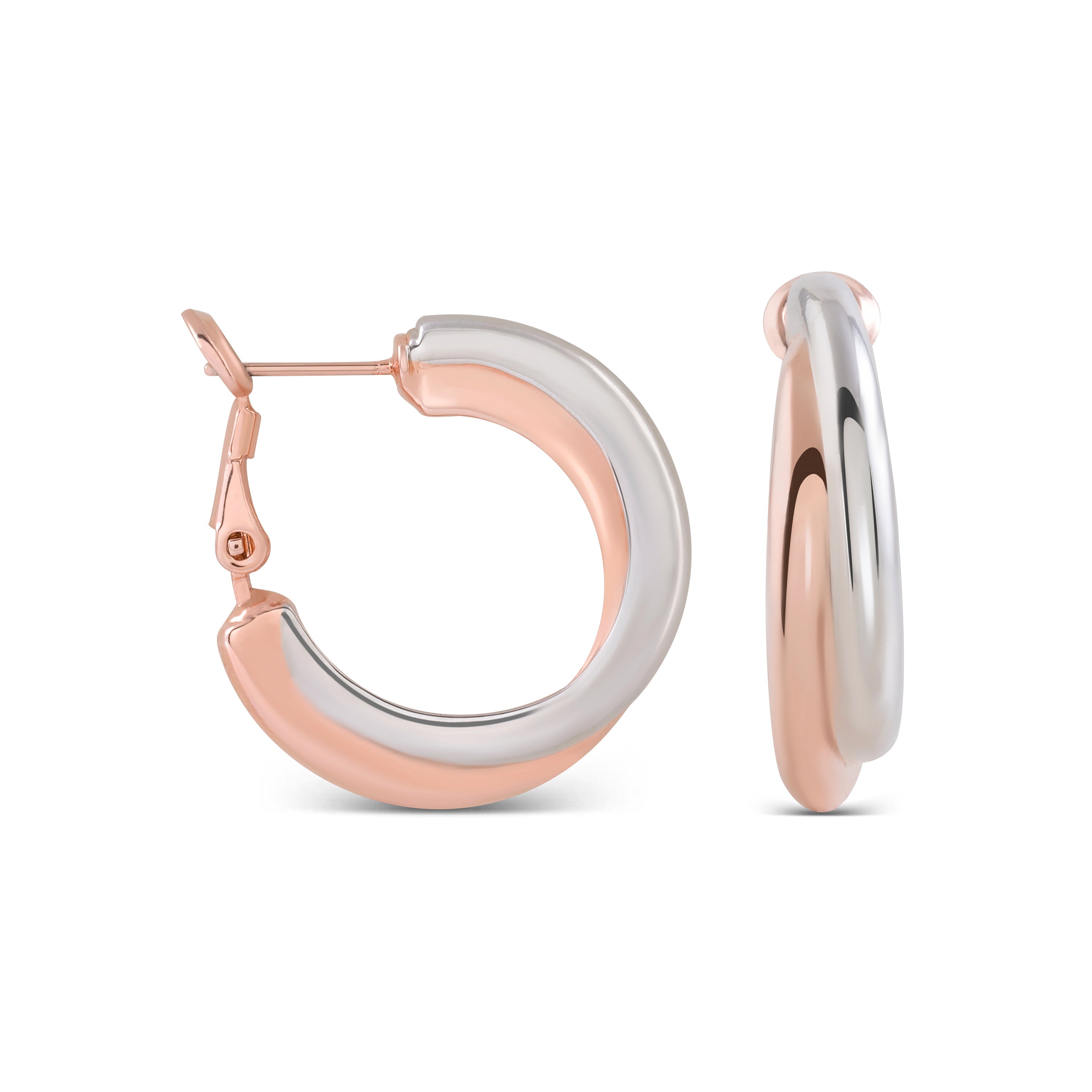 18K rose gold-finished earrings - Kalambo