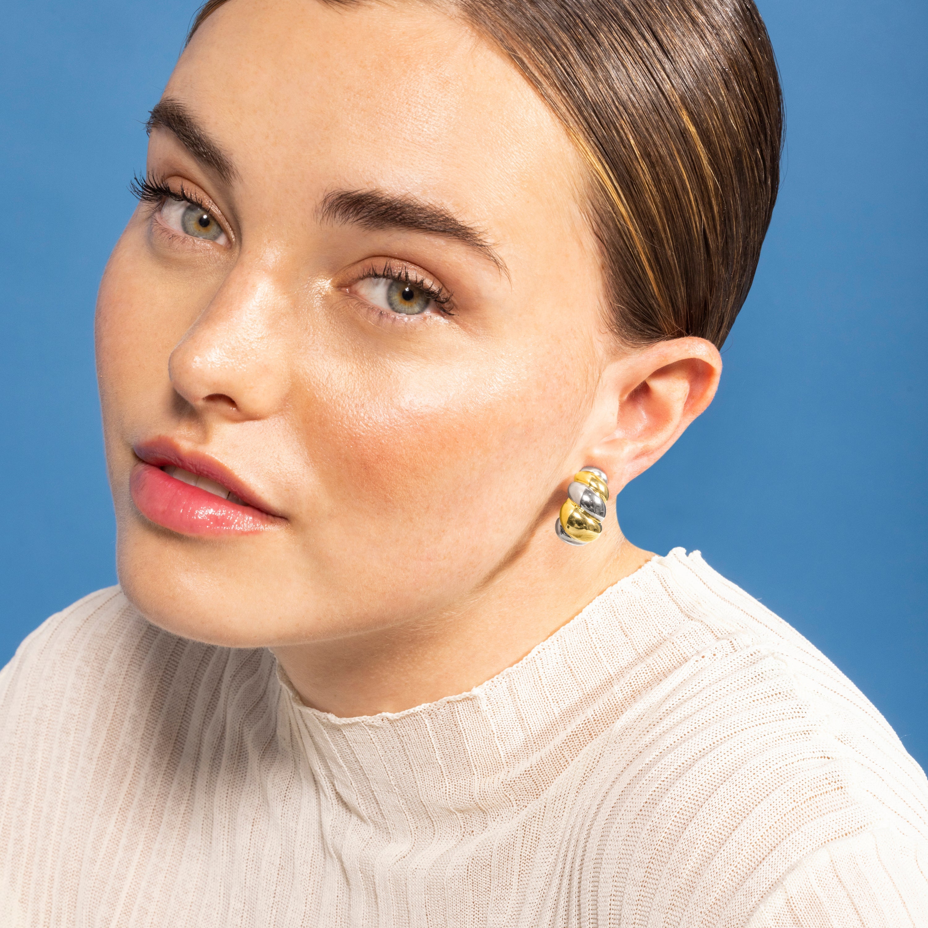 18K rose gold-plated earrings - Aliwa