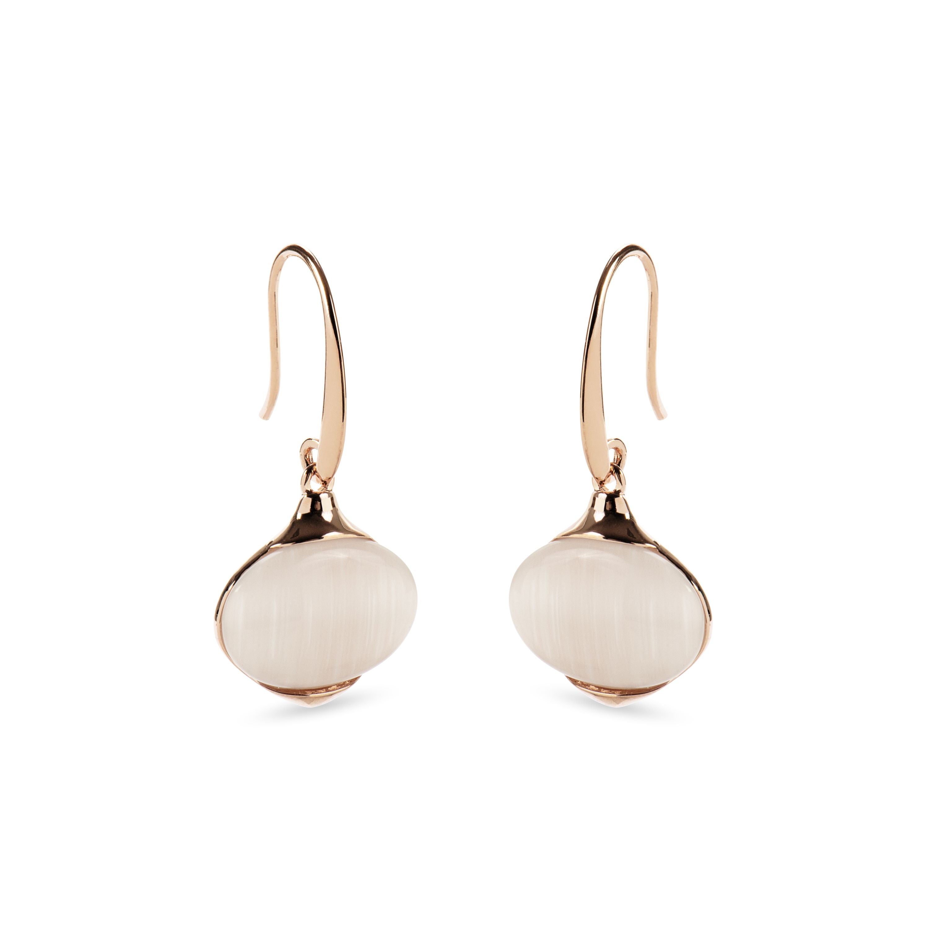 Cat's Eye Earrings Finished in 18K Rose Gold - Jelani