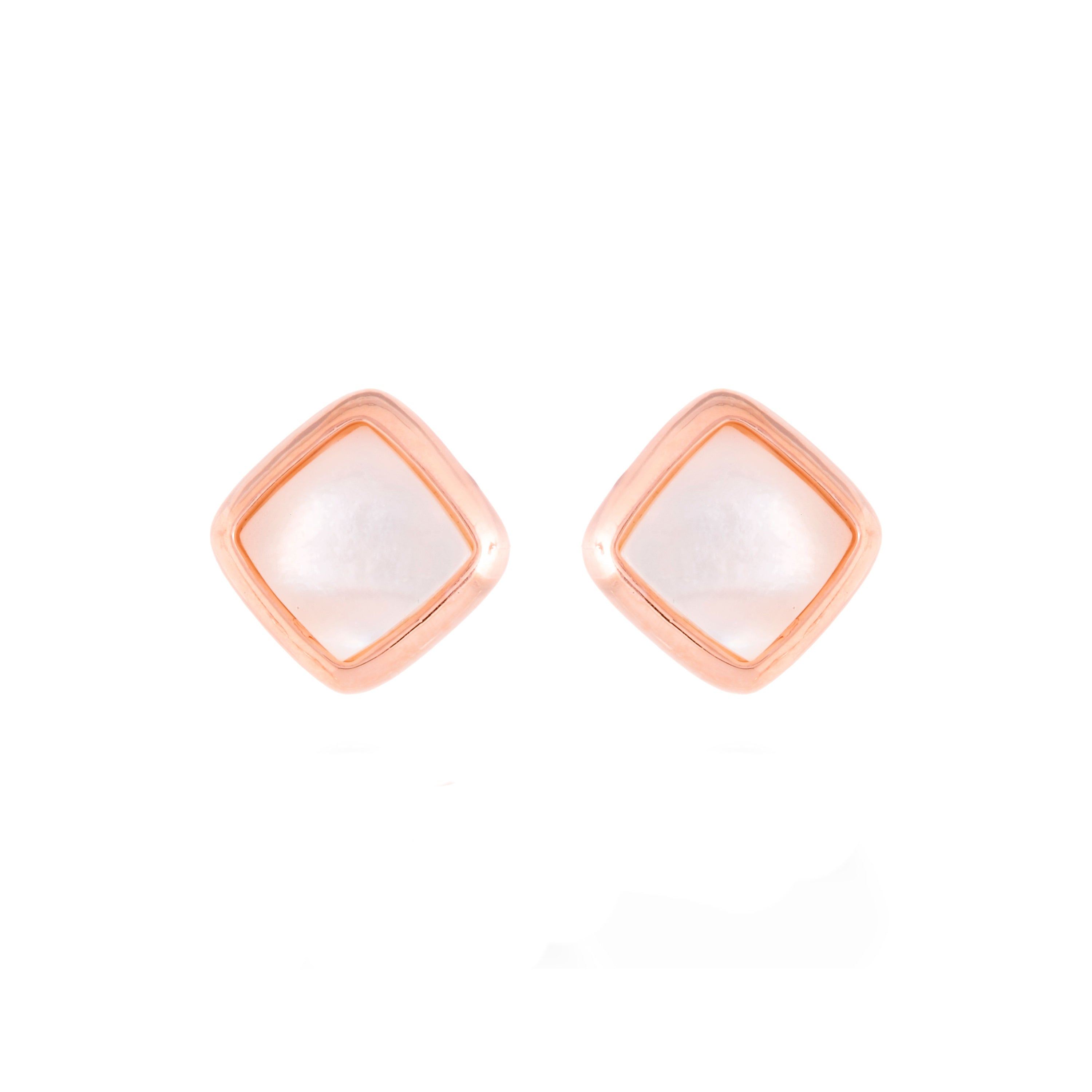 Pendientes de Ojo de Gato acabados en oro rosa 18K - Mosi