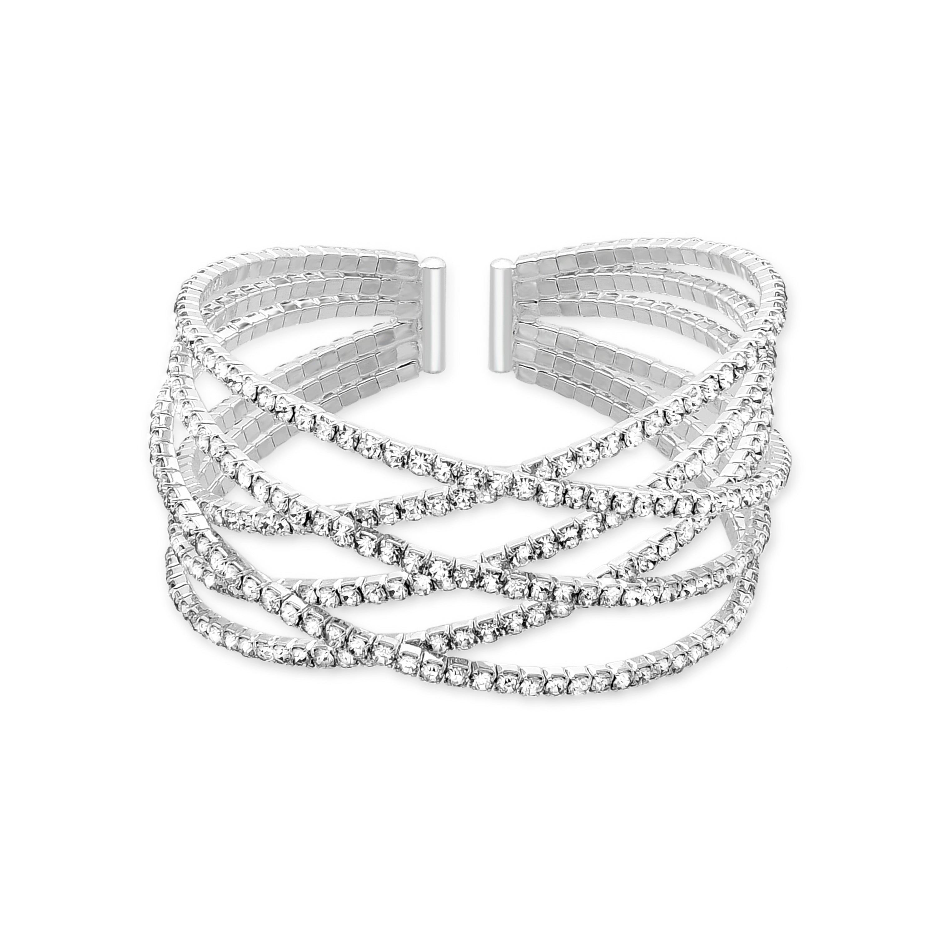 Pulsera acabada en rodio - Mobu