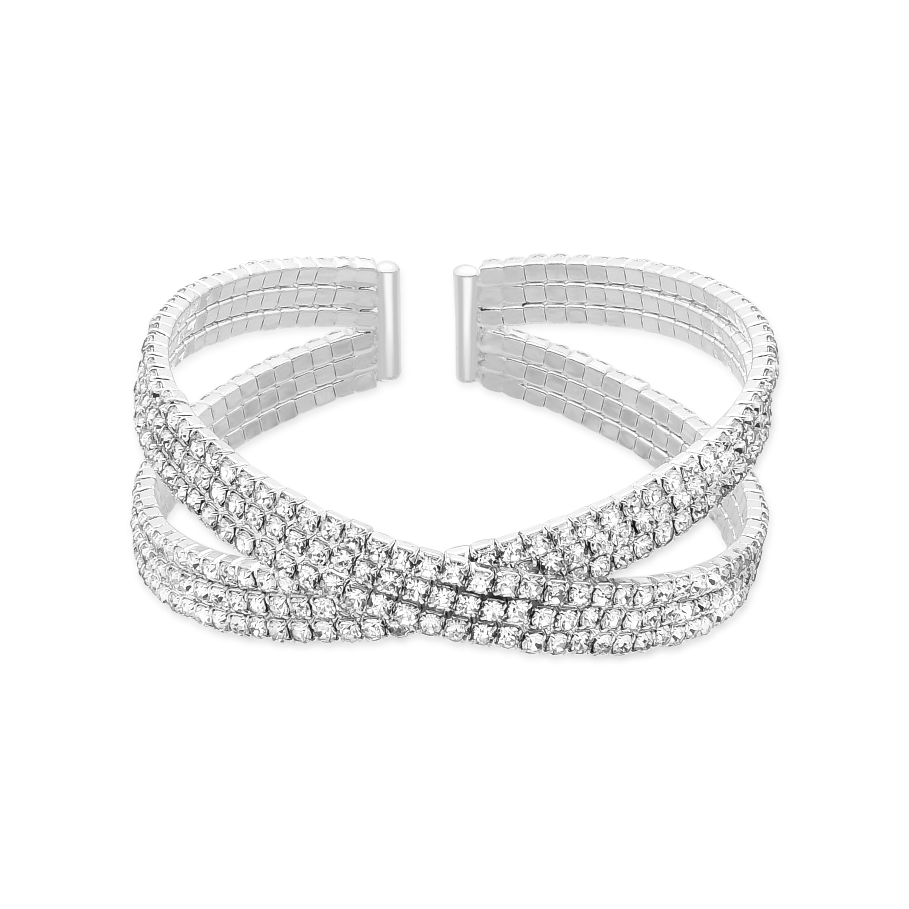 Rhodium-plated bracelet - Mobu