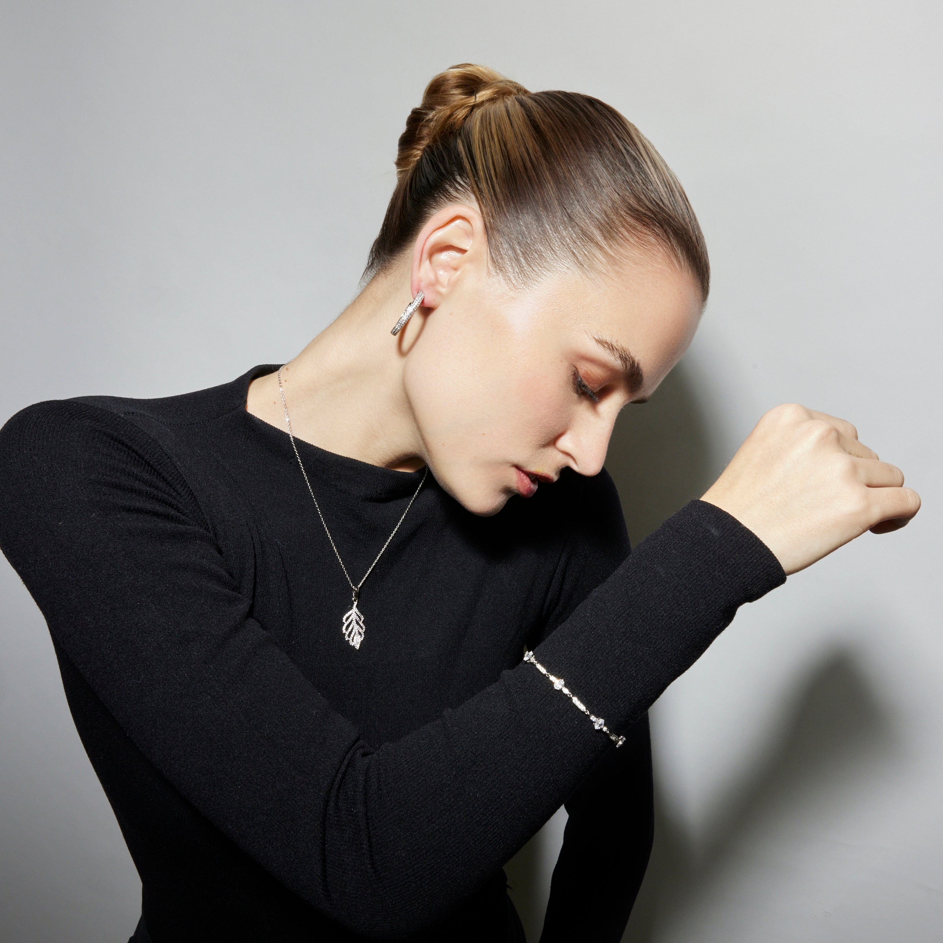 Bracelet with Shiny Zirconia, silver finish - Sanu