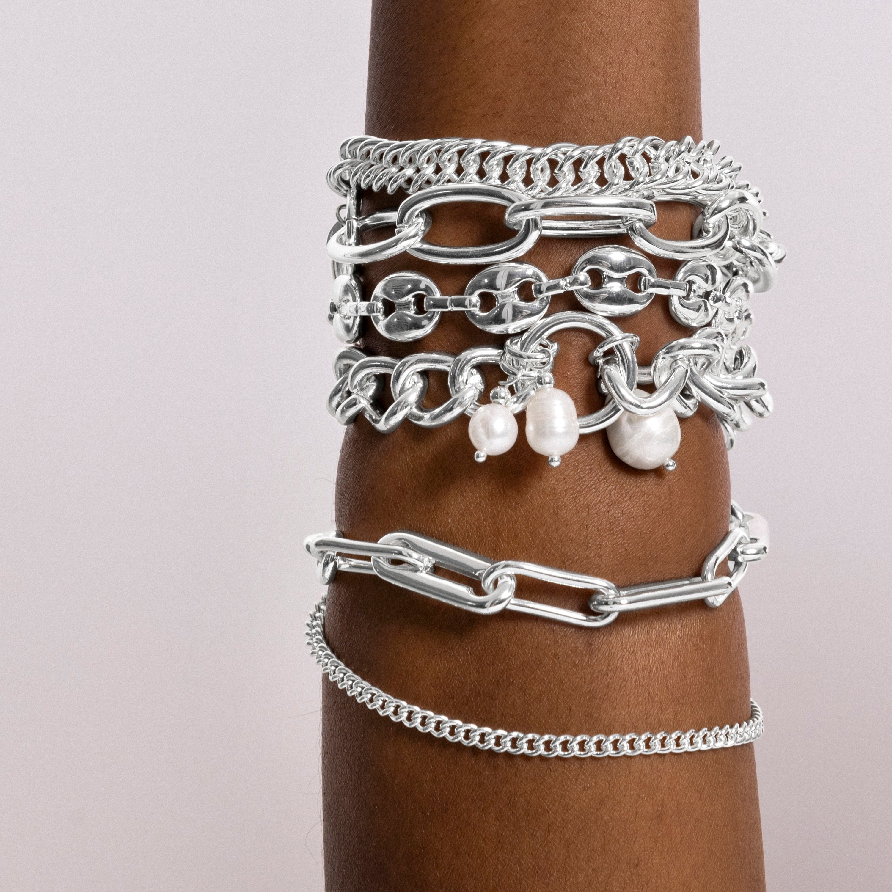 Rhodium-plated bracelet - Hizi
