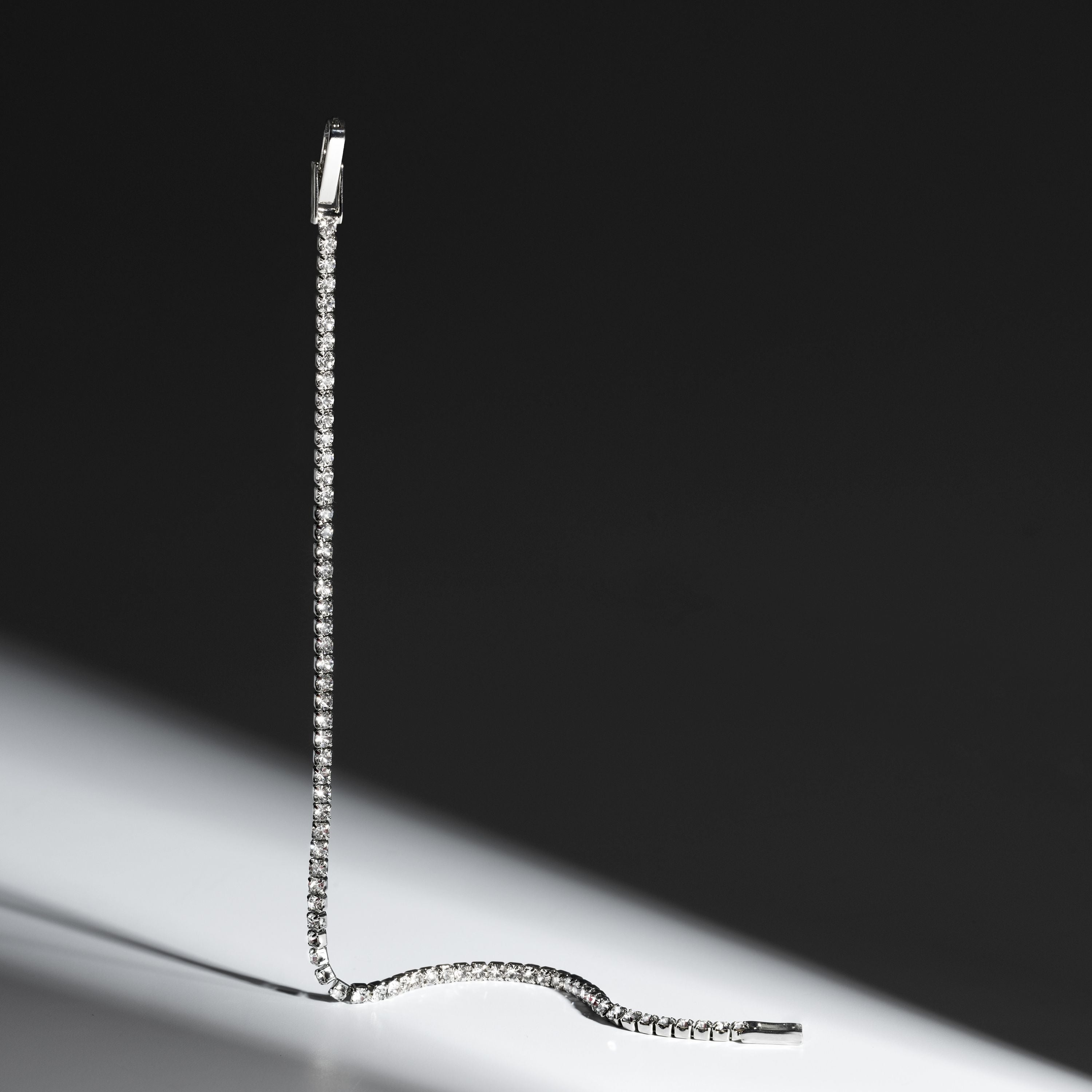 Kayla bracelet with brilliant zirconia and rhodium finish.