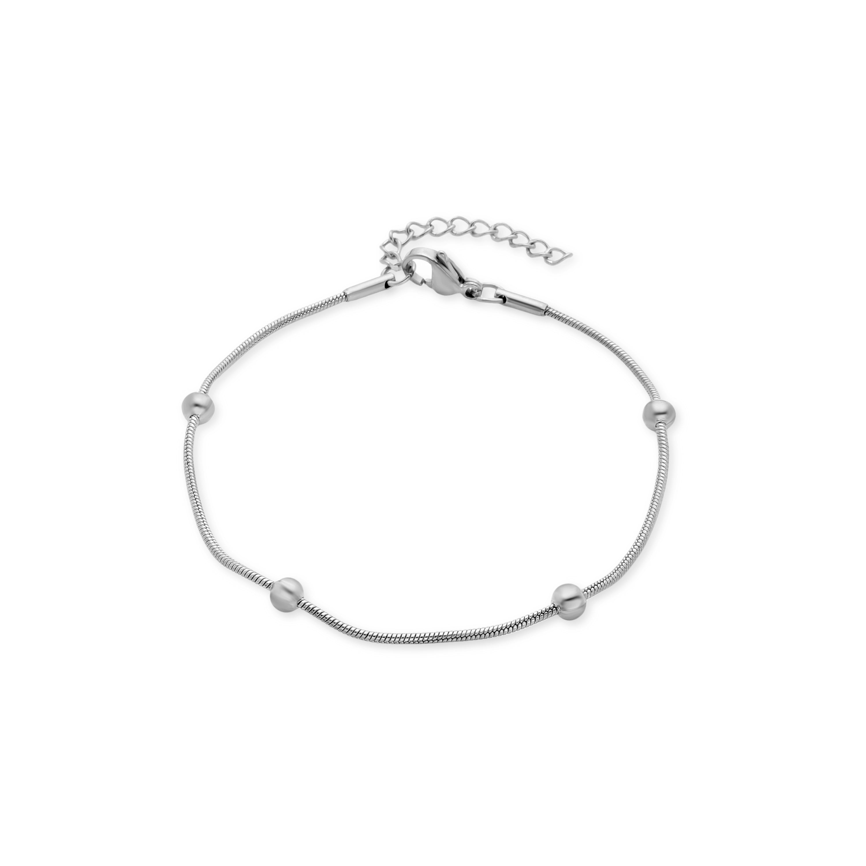 Rhodium-plated bracelet - Zaham