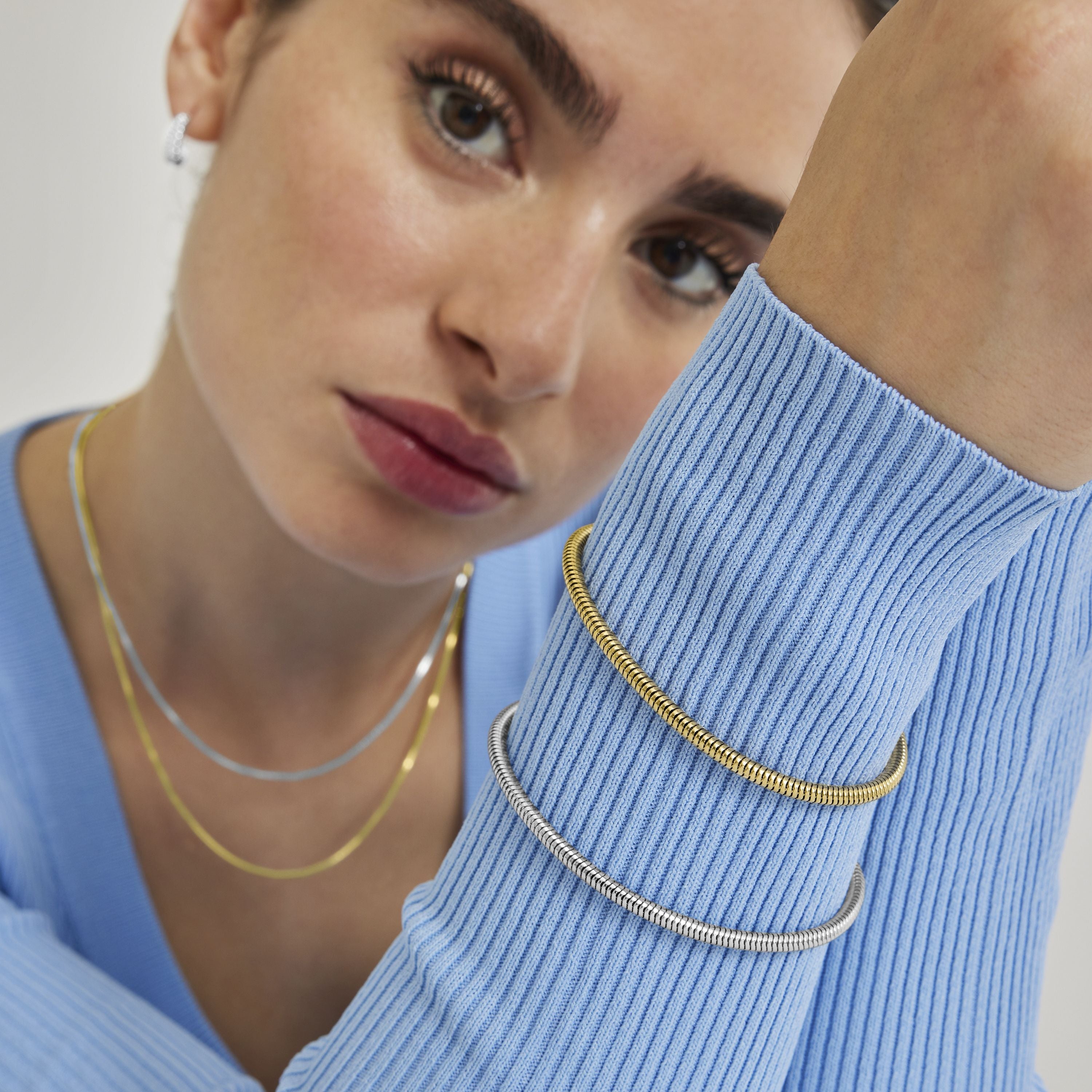 Rhodium-plated bracelet - Arkin