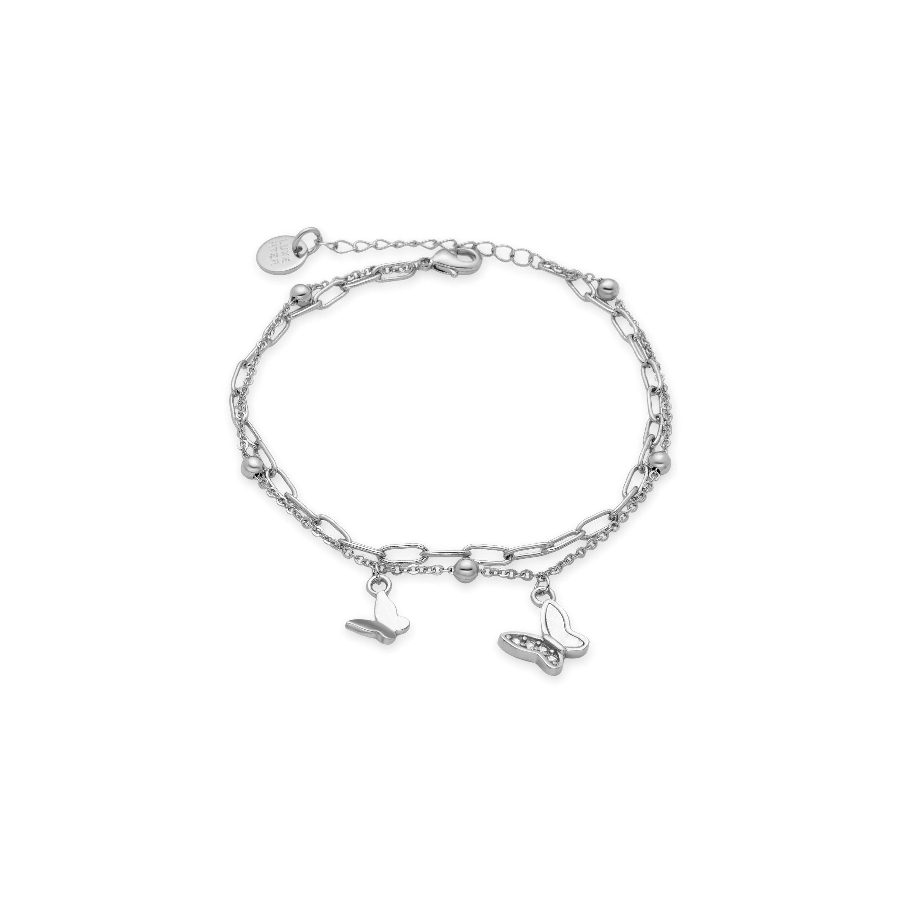 Rhodium-plated brilliant zirconia bracelet - Tiek