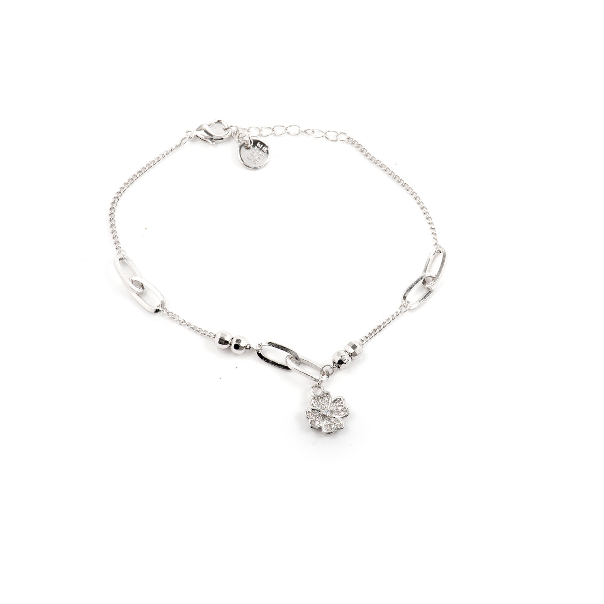 Rhodium-plated brilliant zirconia bracelet - Wilya