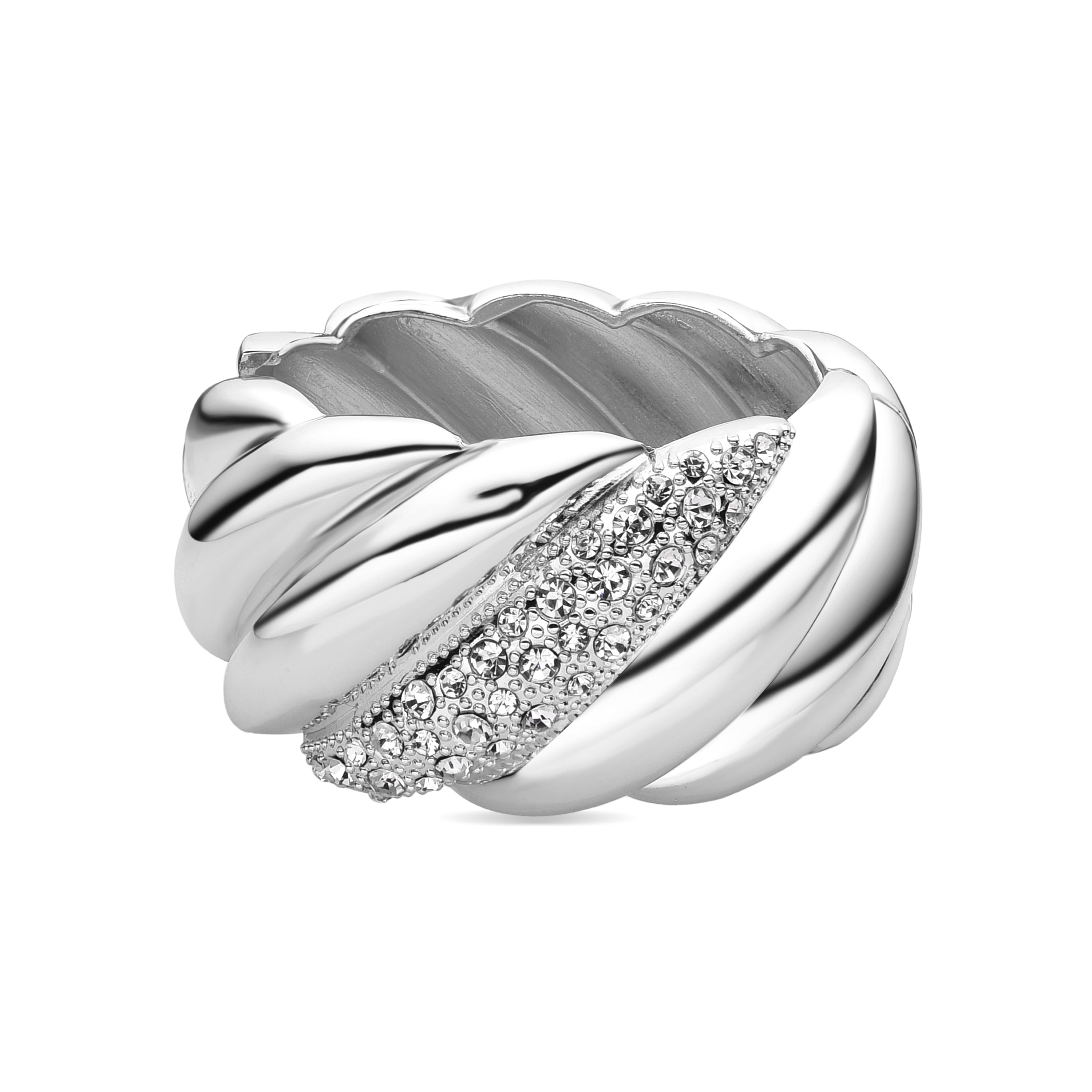 Bracelet with shiny zirconia in silver finish - Eiuh