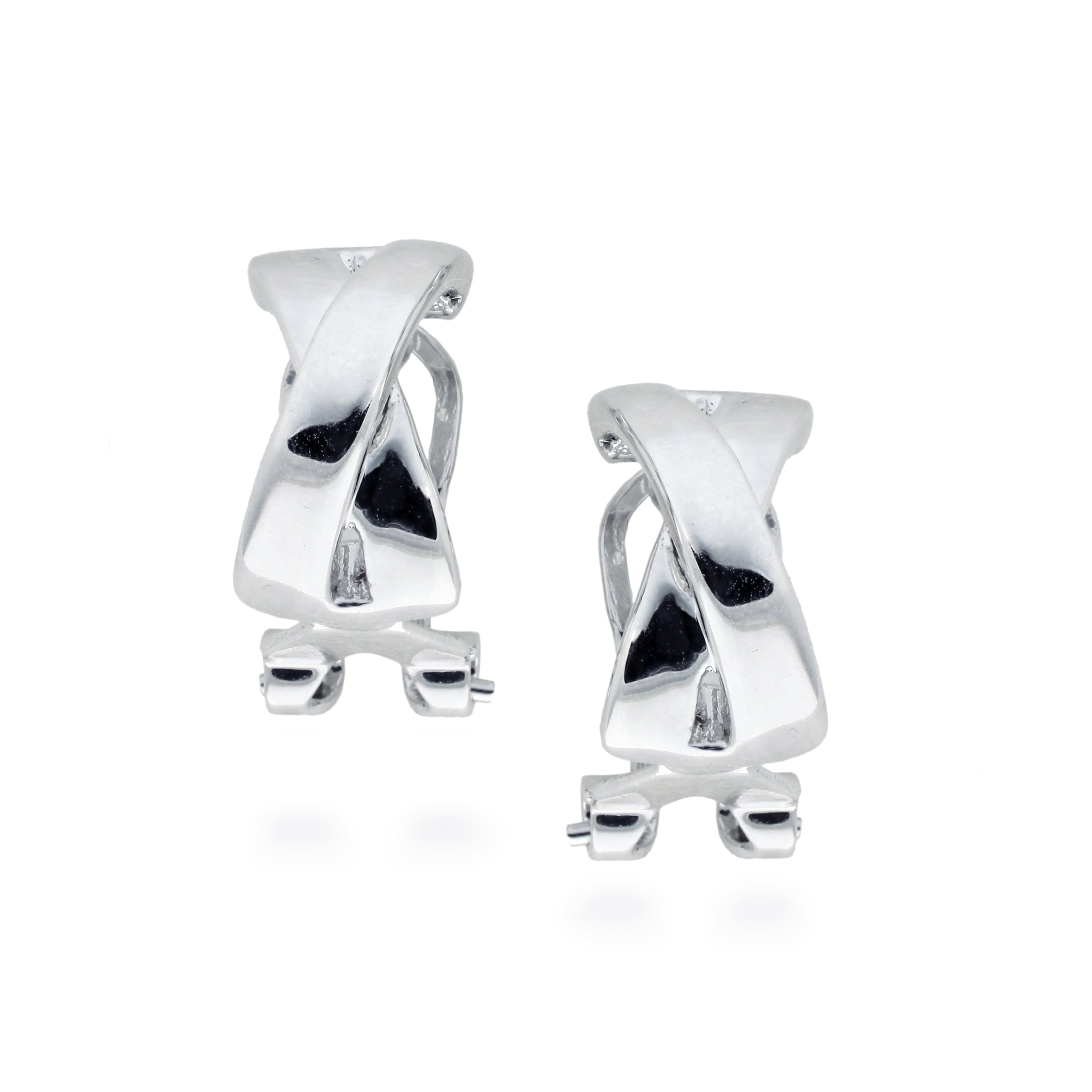 Rhodium-plated earrings - Queen
