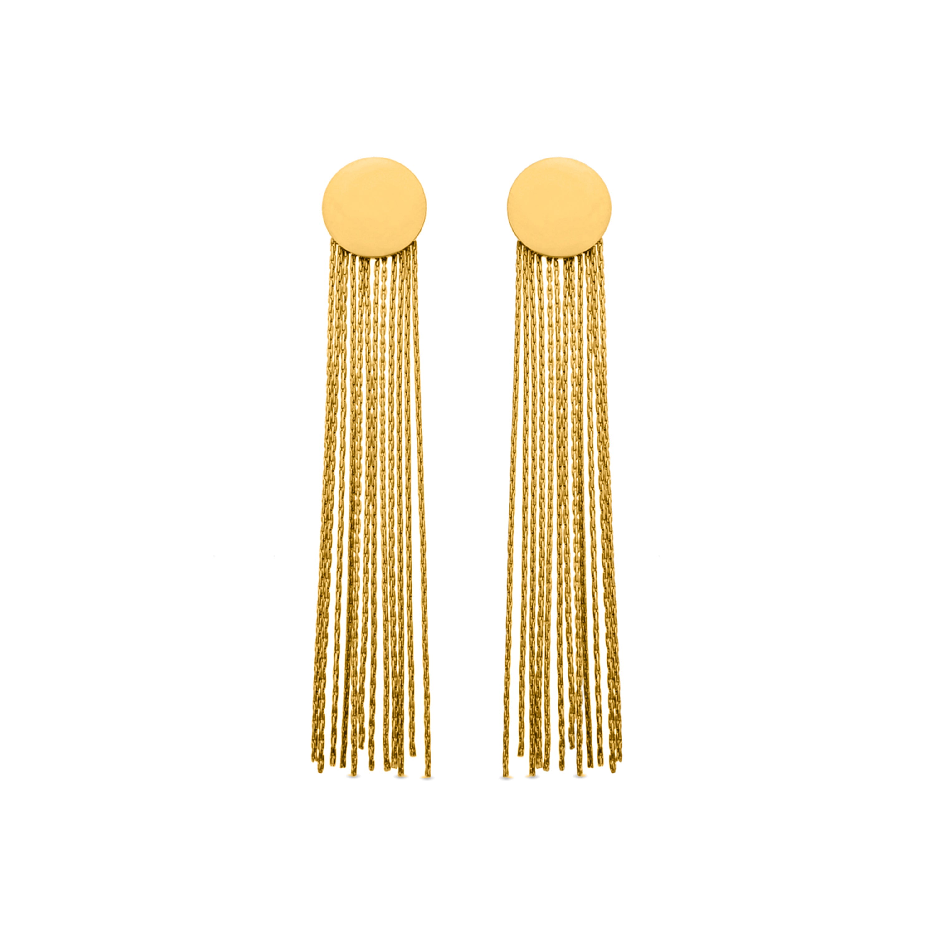 Rhodium-plated earrings - Dencel