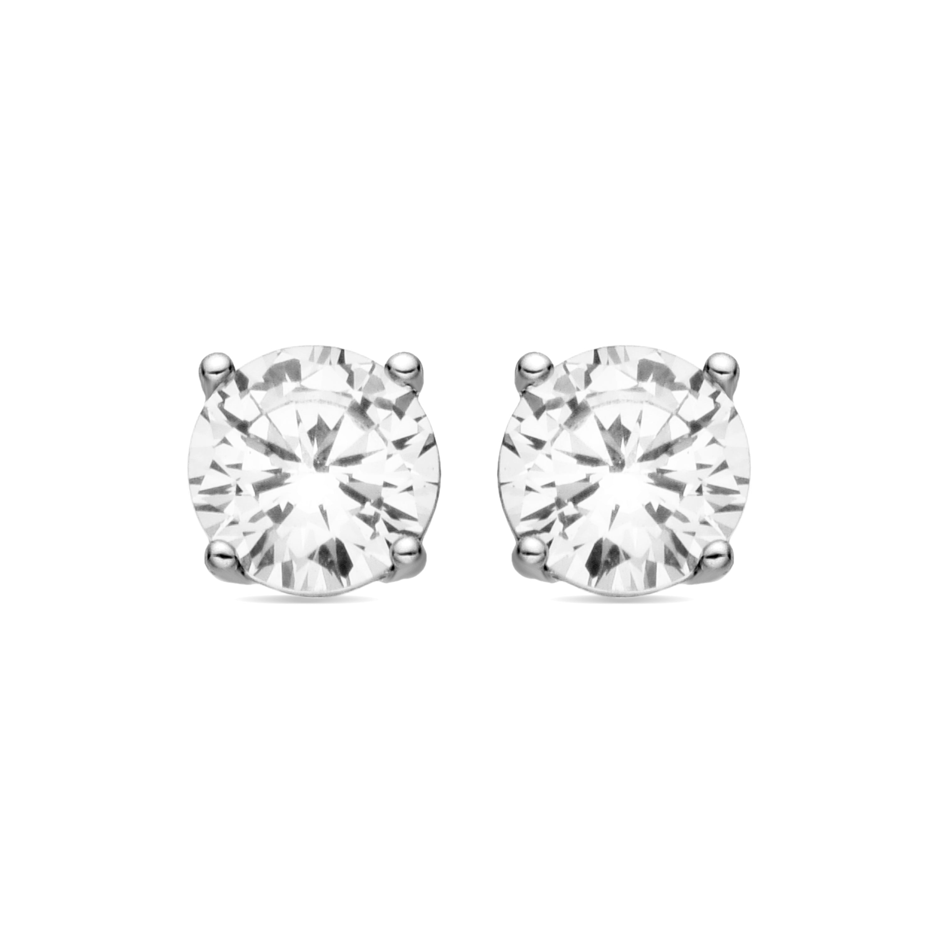 Pendientes con Circonita Brillante acabado plata - Verak