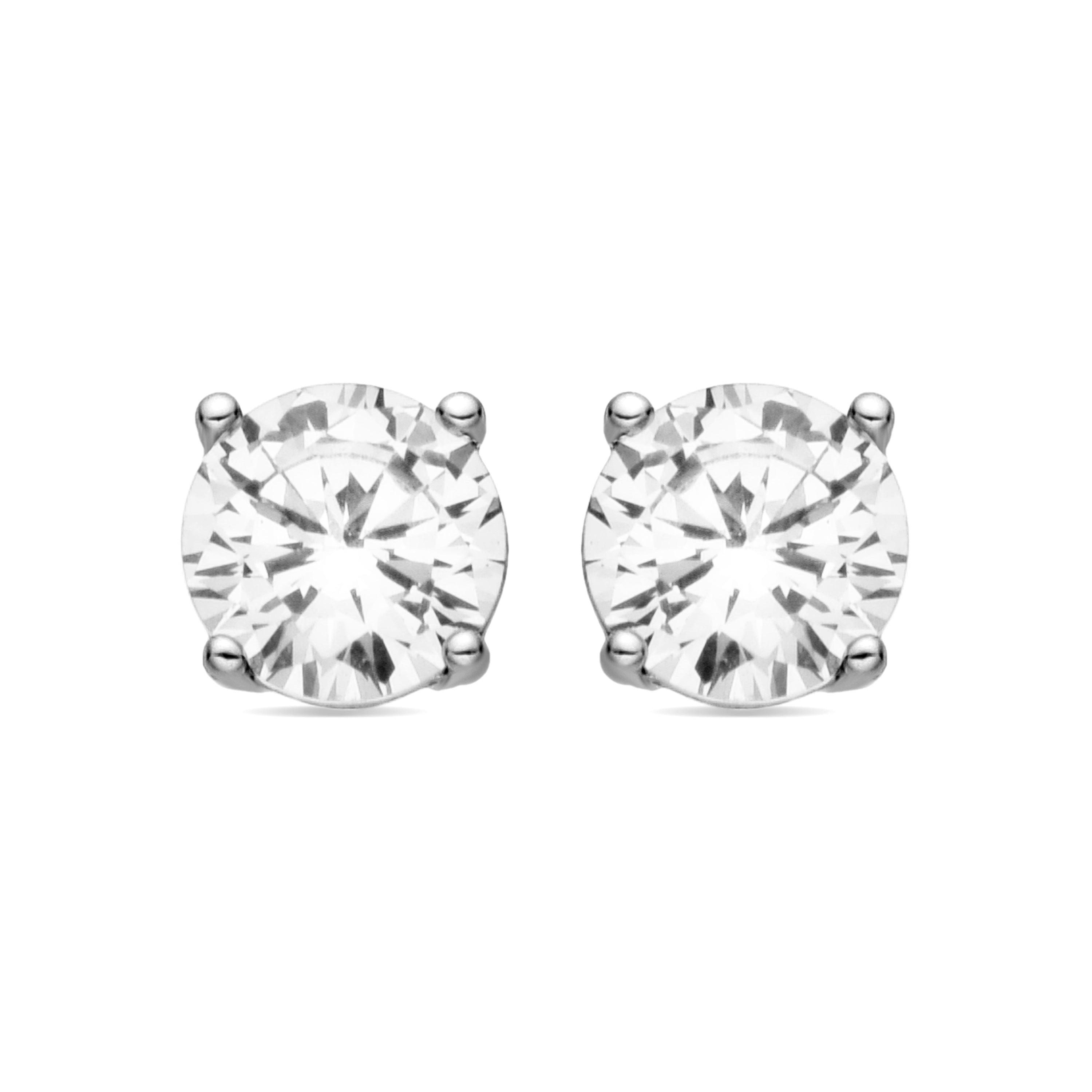 Pendientes con Circonita Brillante acabado plata - Verak