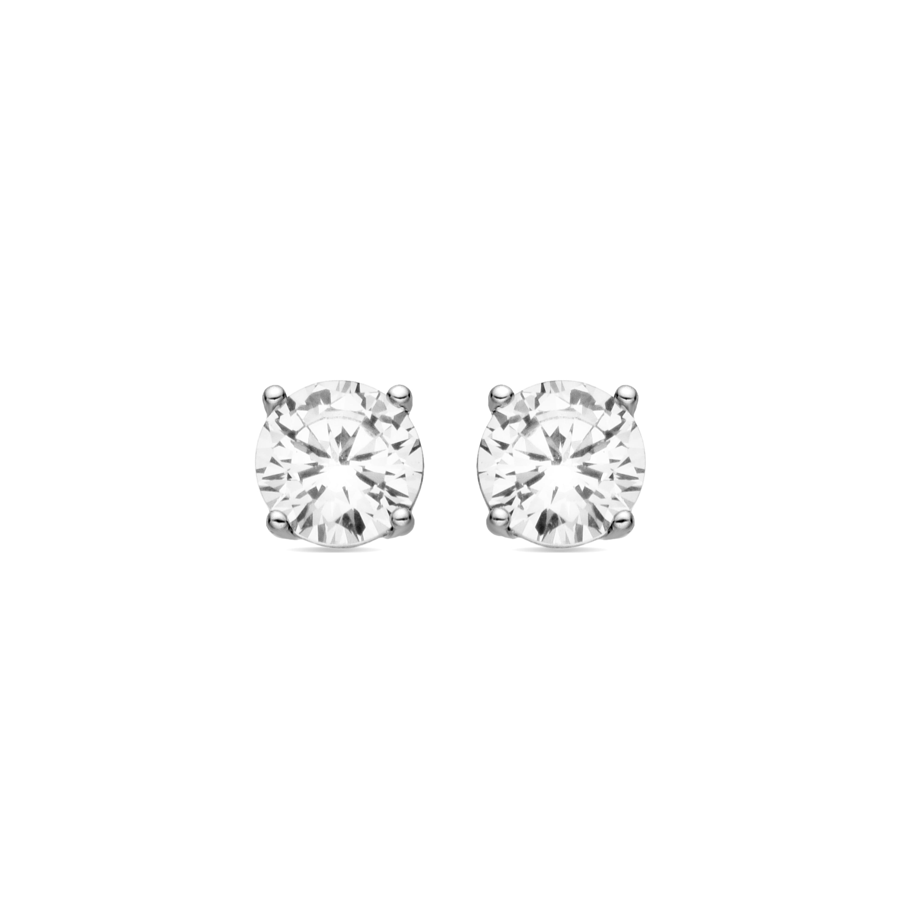 Pendientes con Circonita Brillante acabado plata - Verak