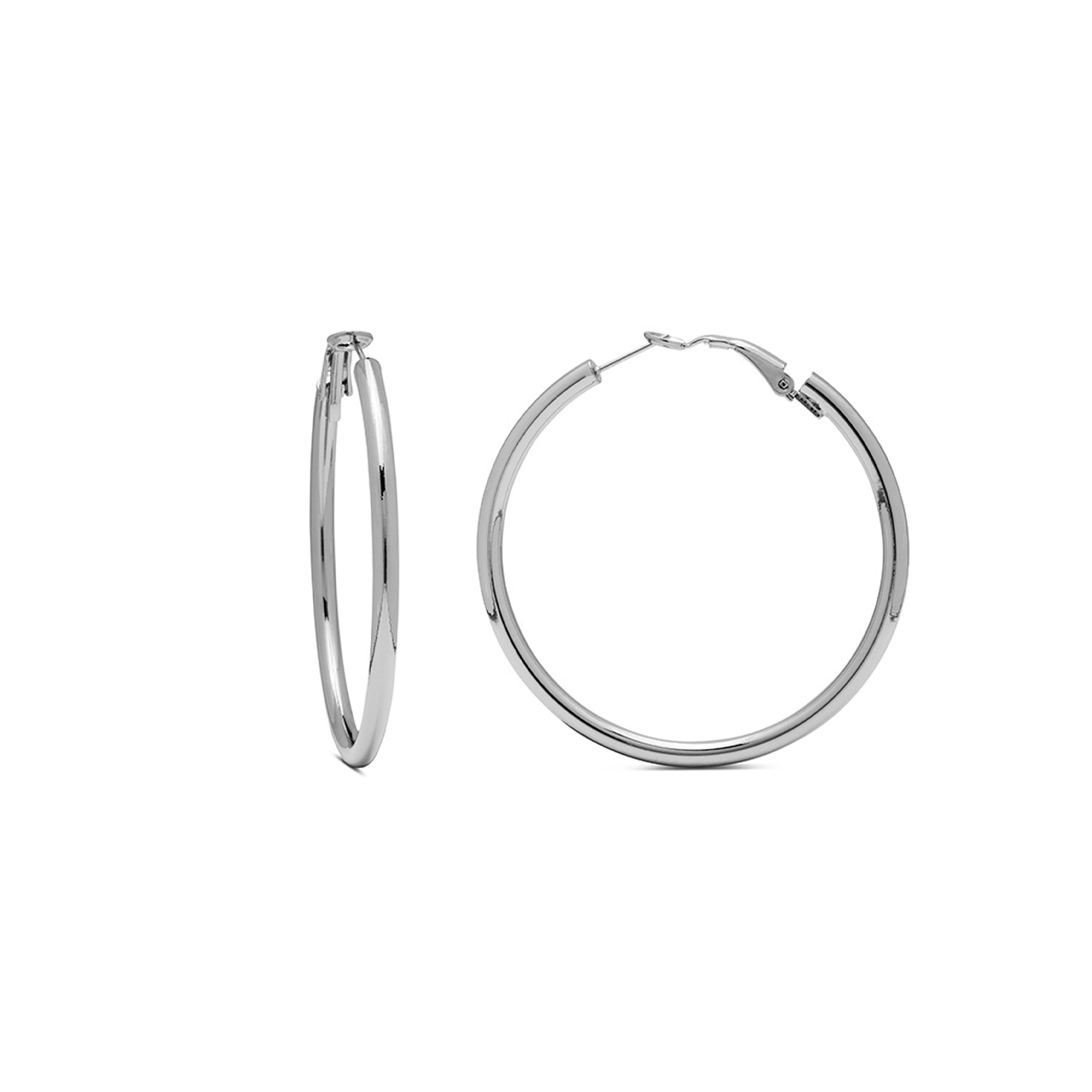 Rhodium-plated earrings - Shashe