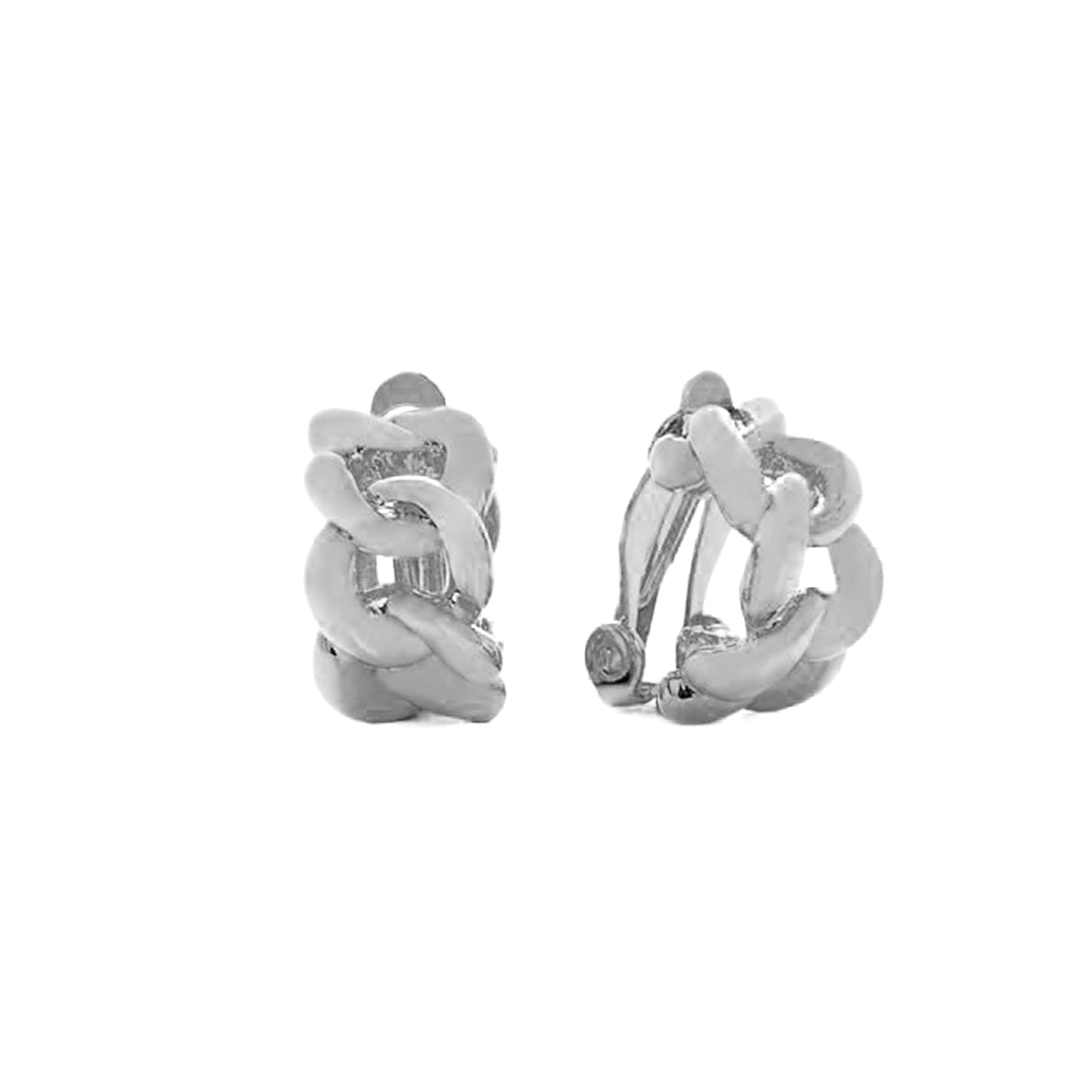 Rhodium-plated earrings - Dabbahu