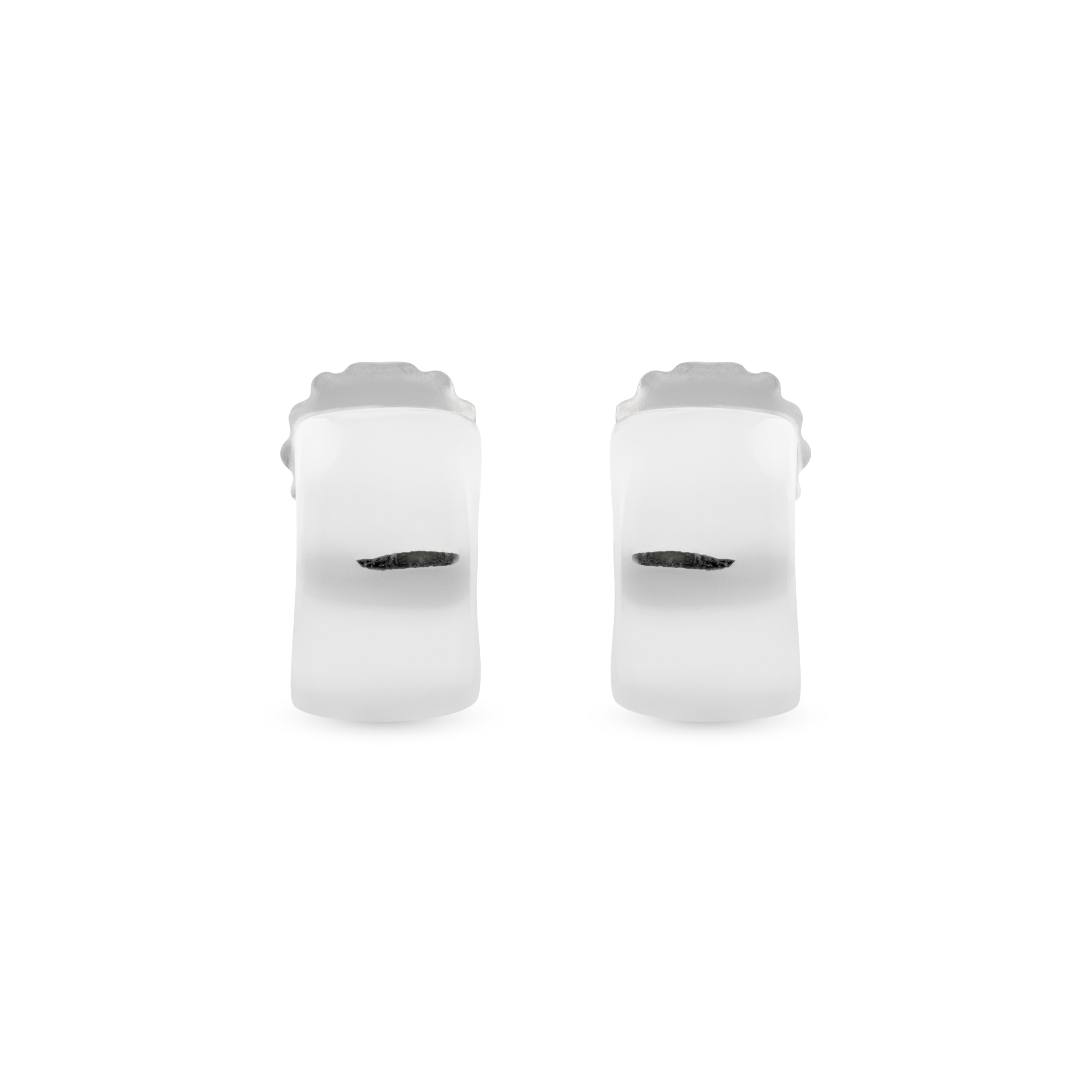 Rhodium-plated earrings - Komla