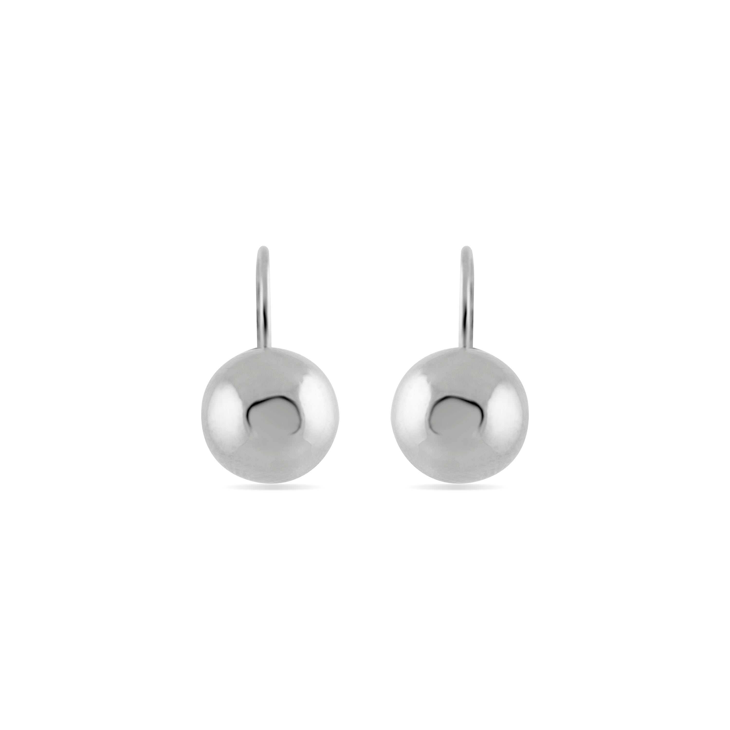 Rhodium-plated earrings - Nenje