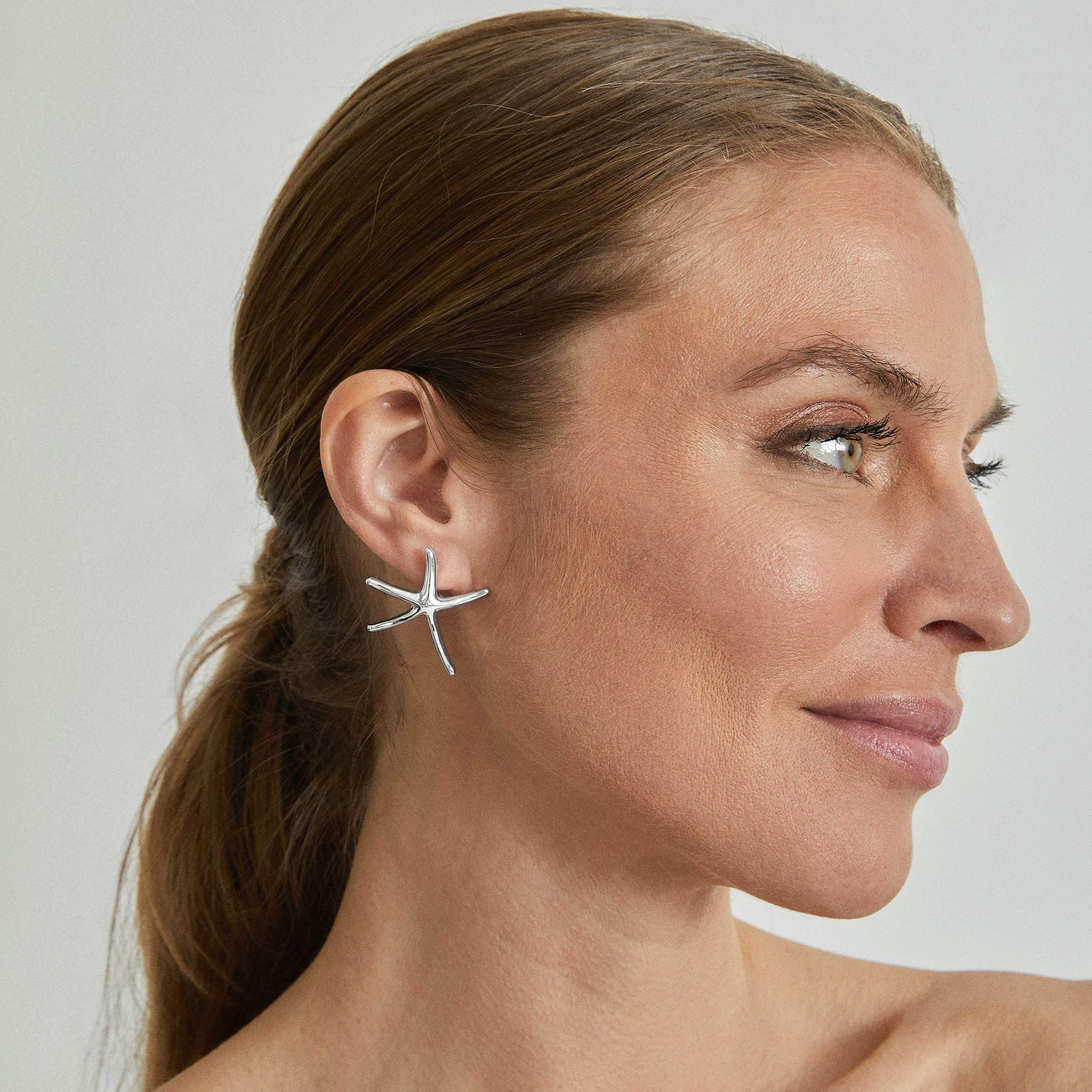 Rhodium-plated earrings - Amiri