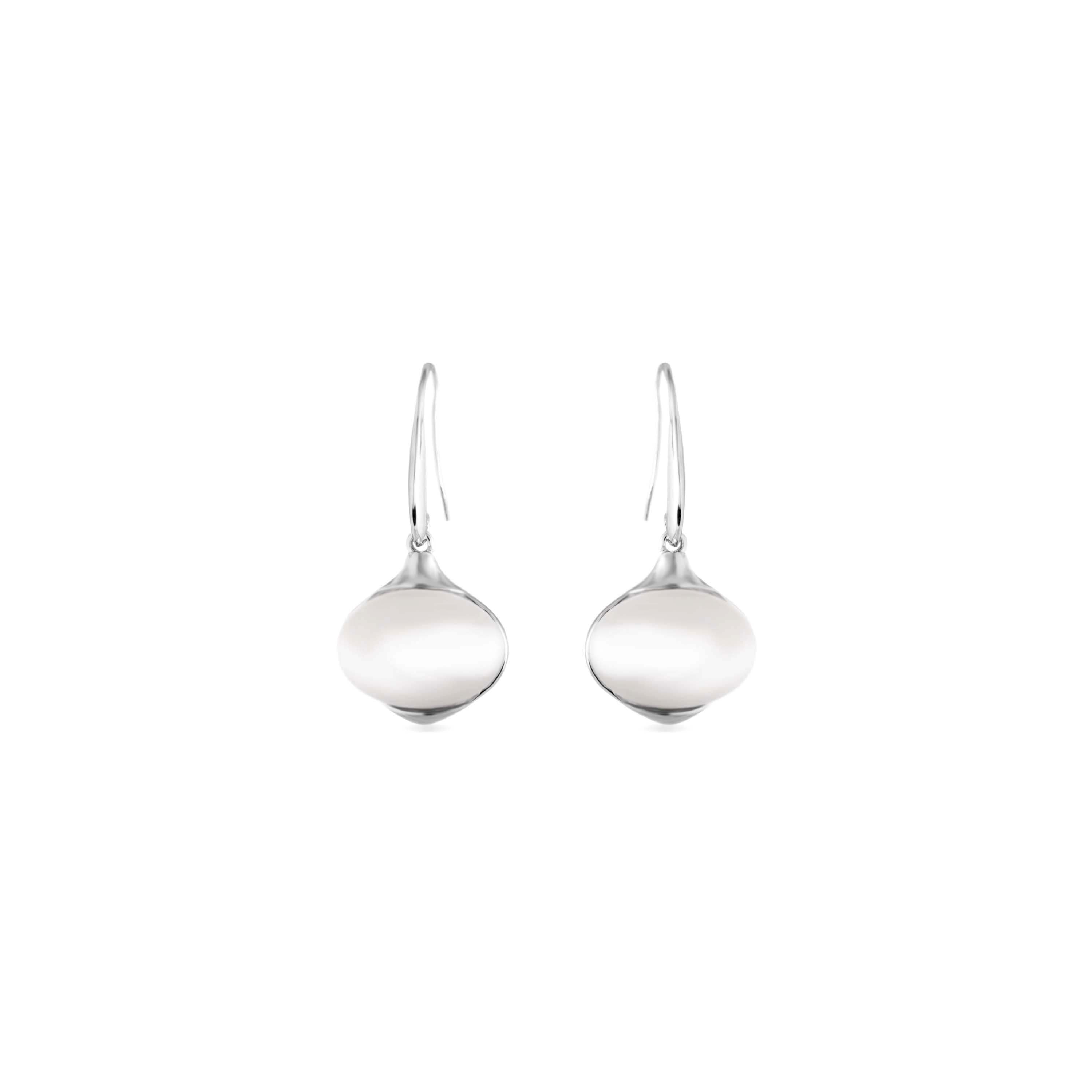 Cat's Eye Earrings with Rhodium Finish - Jelani