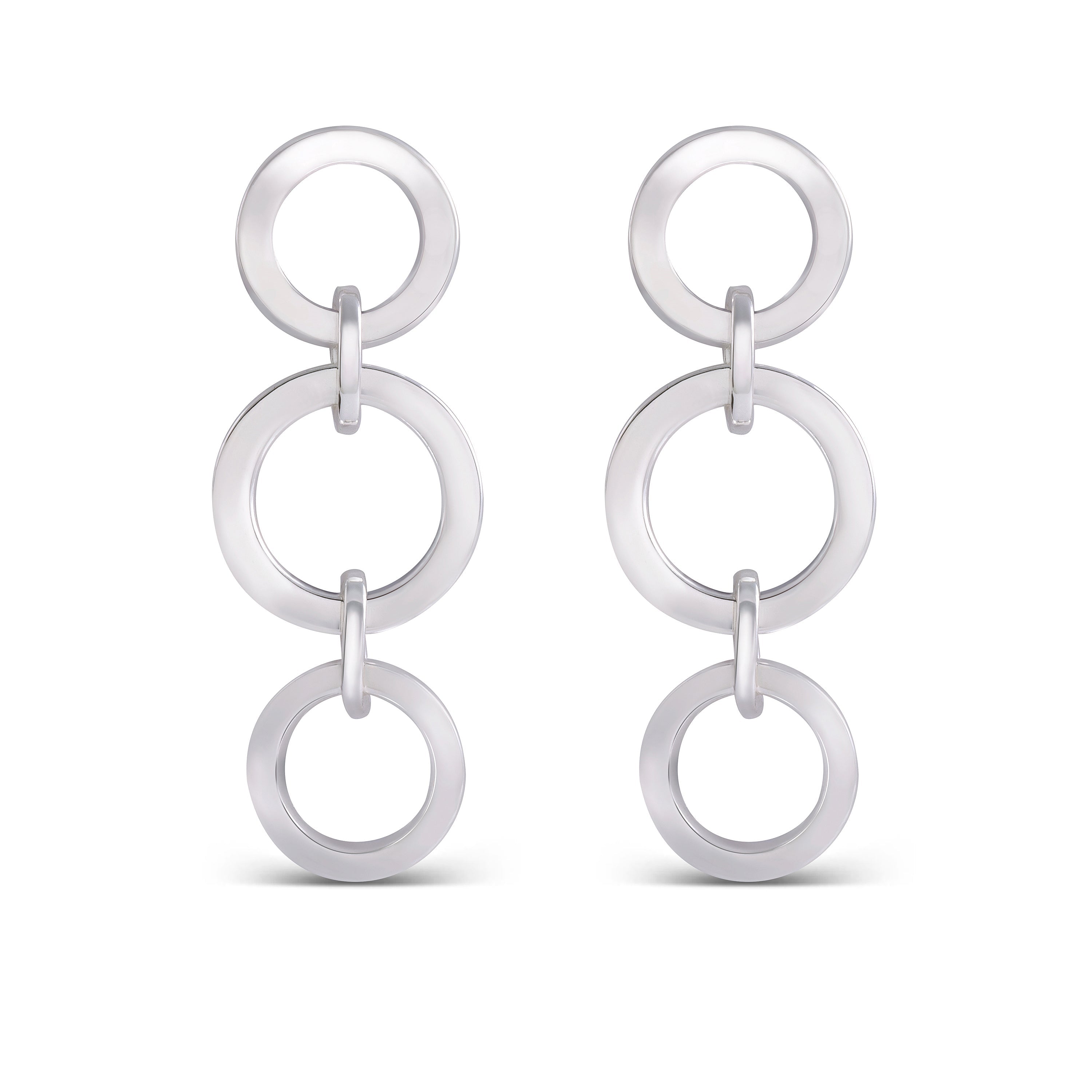 Rhodium-plated earrings - Sira