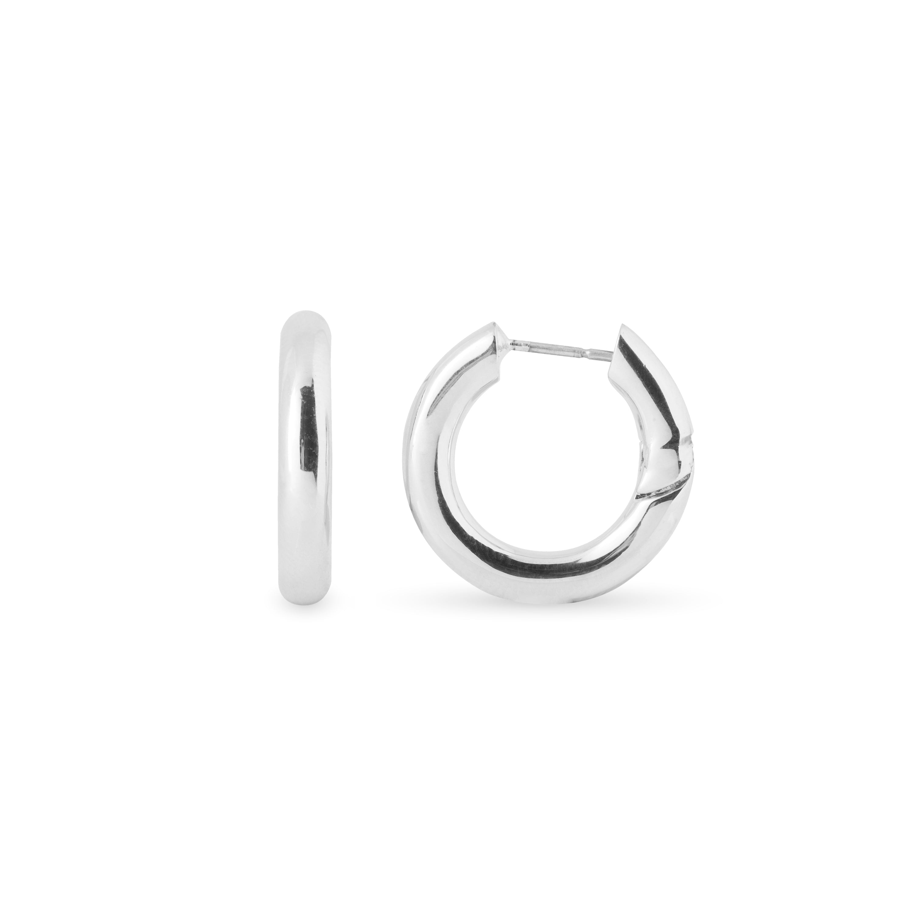 Rhodium-plated earrings - Sinem