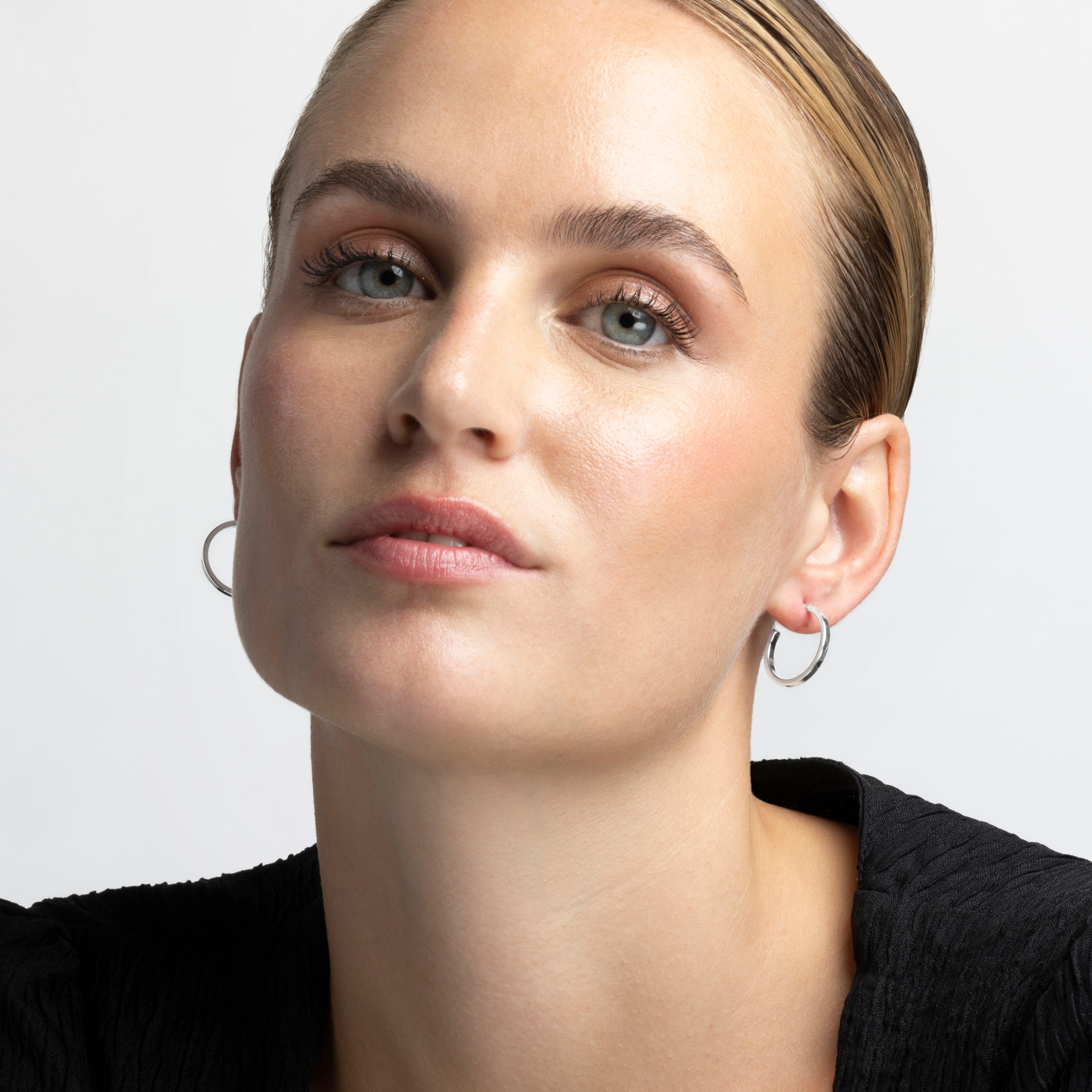 Rhodium-plated earrings - Tellahe