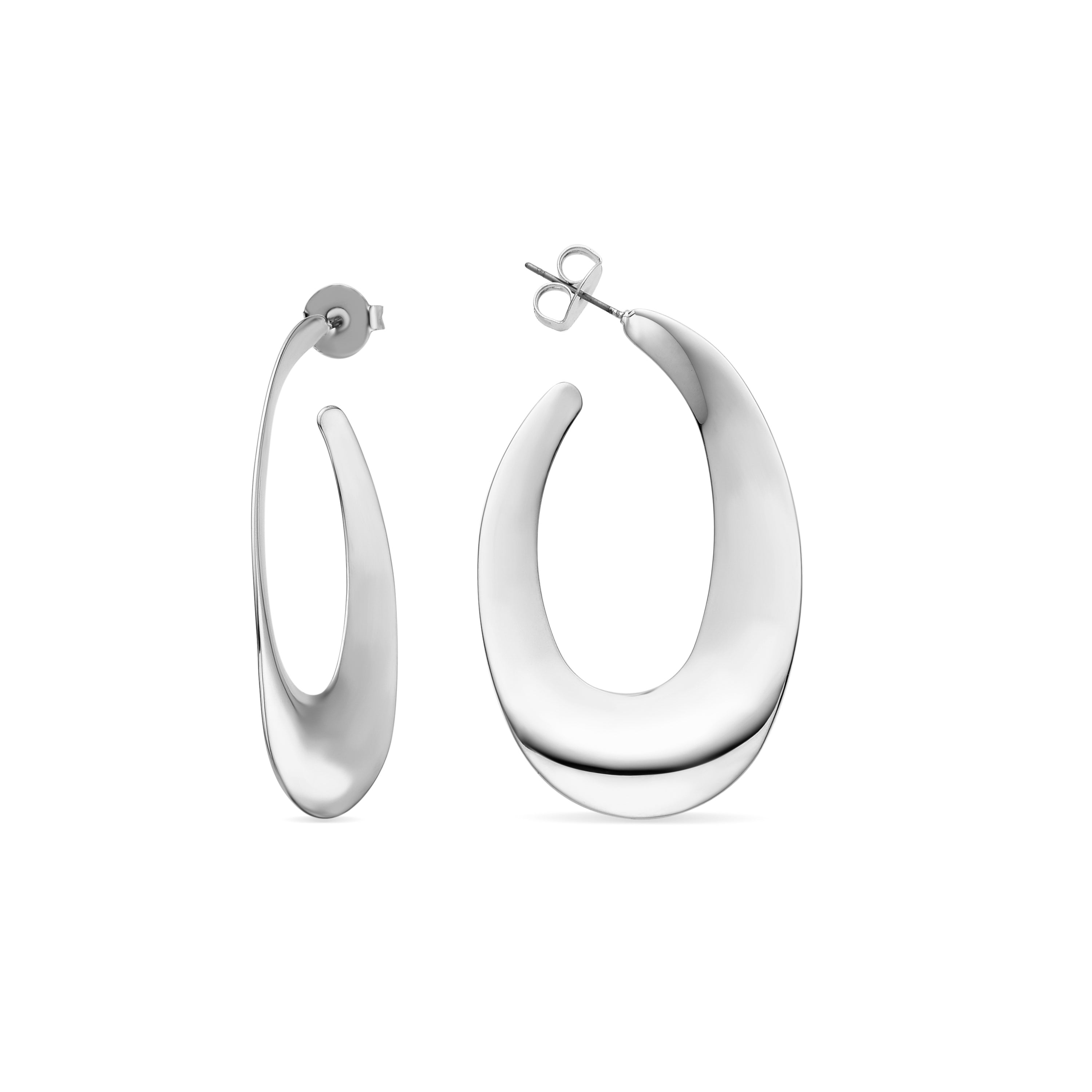 Silver-finished earrings - Saifga