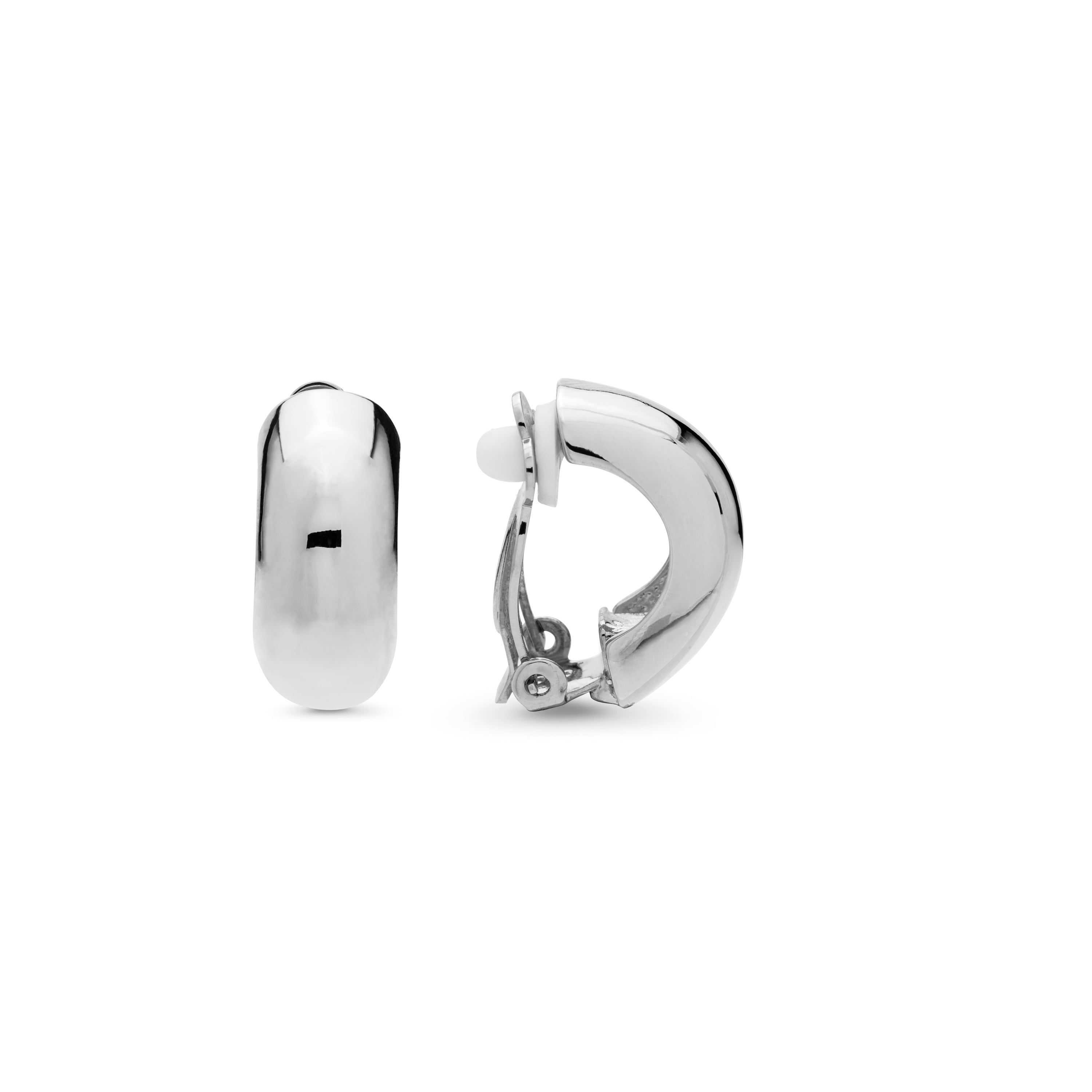 Rhodium-plated earrings - Kevda