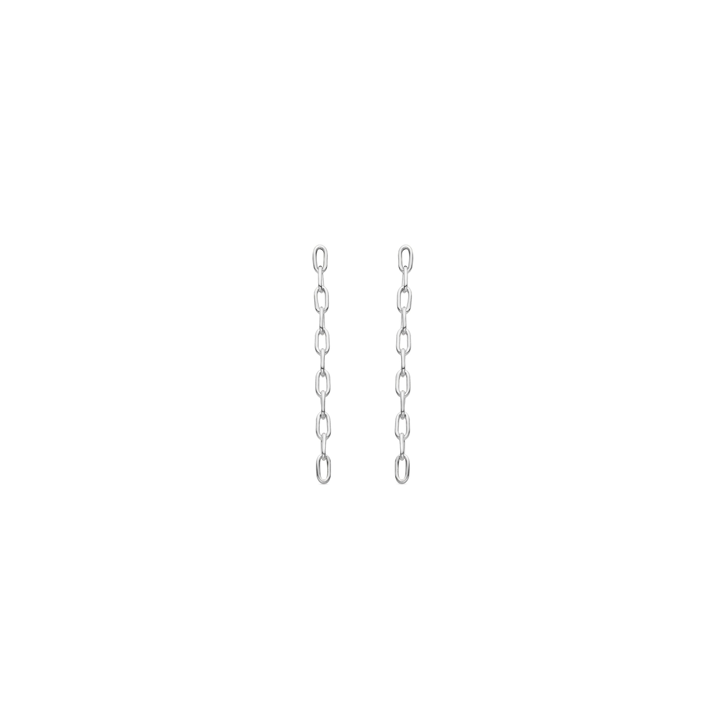 Rhodium-plated earrings - Ahud