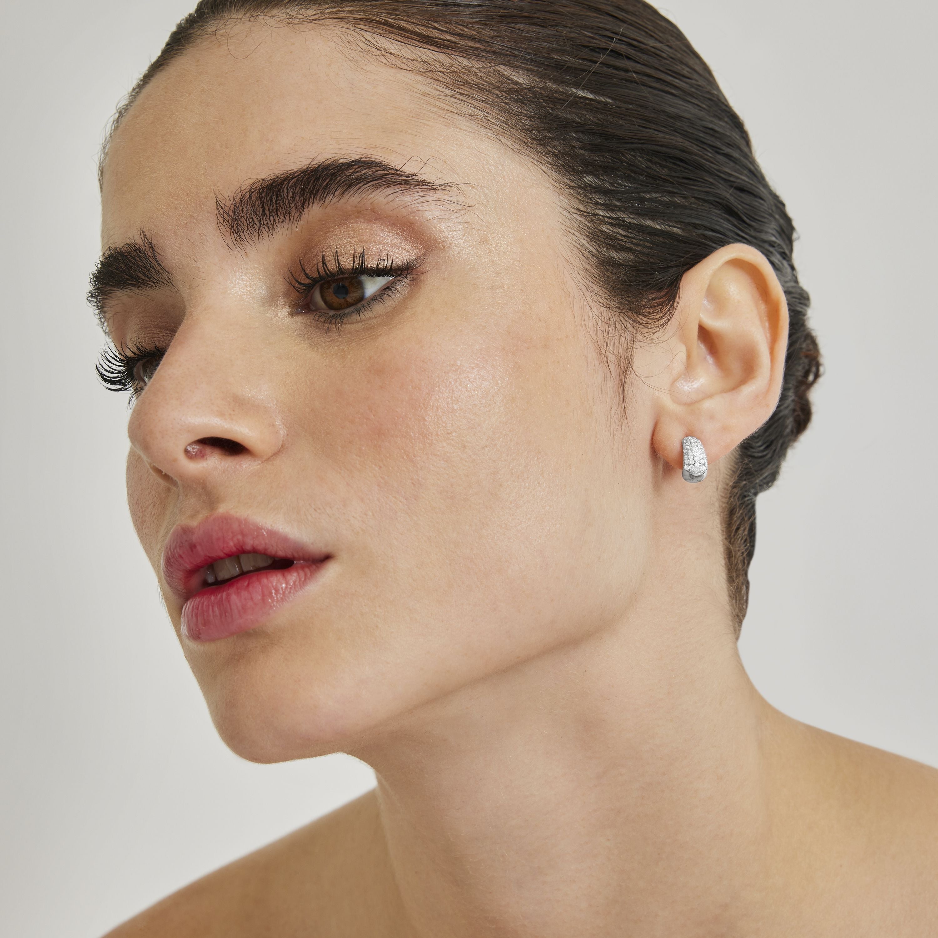 Greko Rhodium-Finished Brilliant Zirconia Earrings