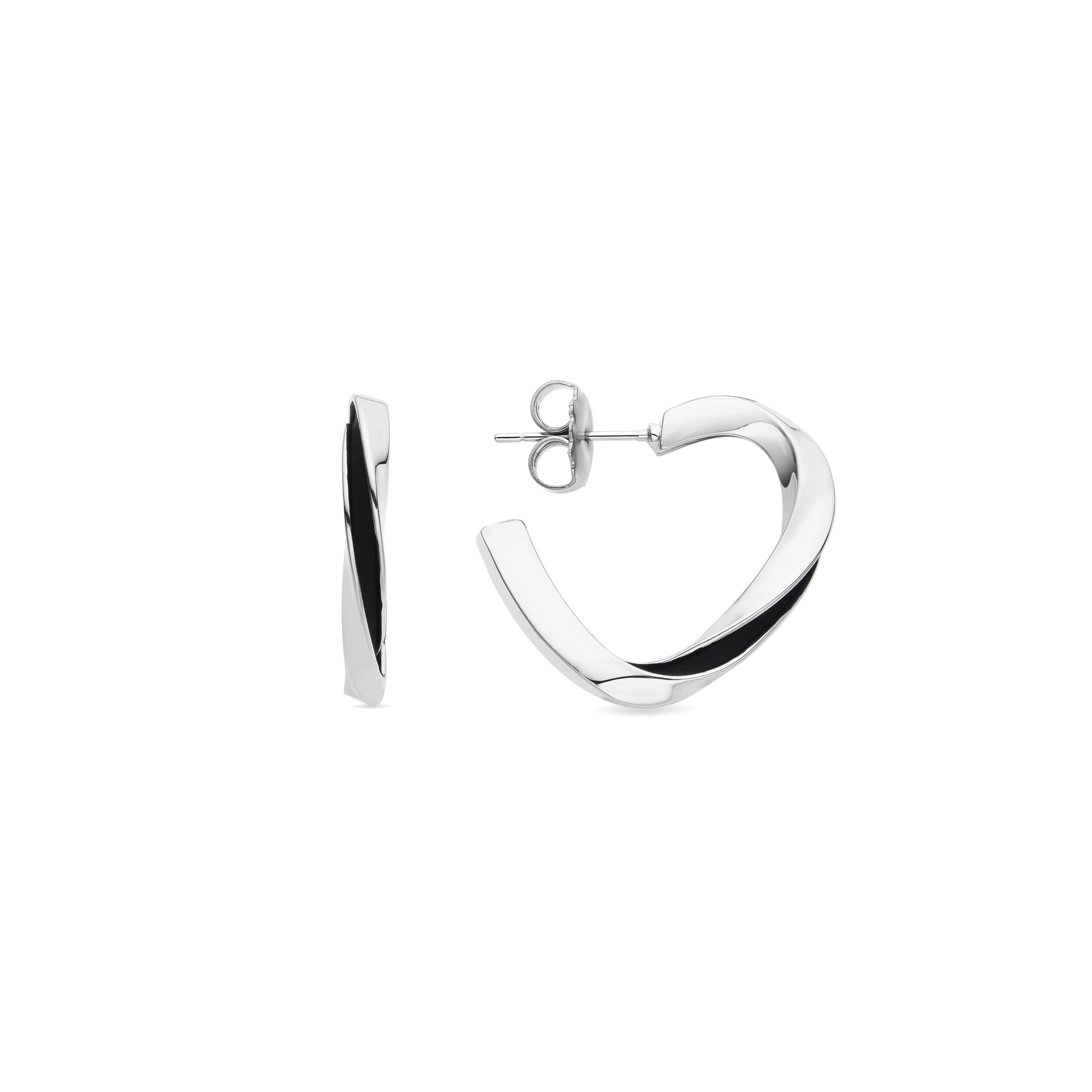 Rhodium-plated earrings - Nuosi