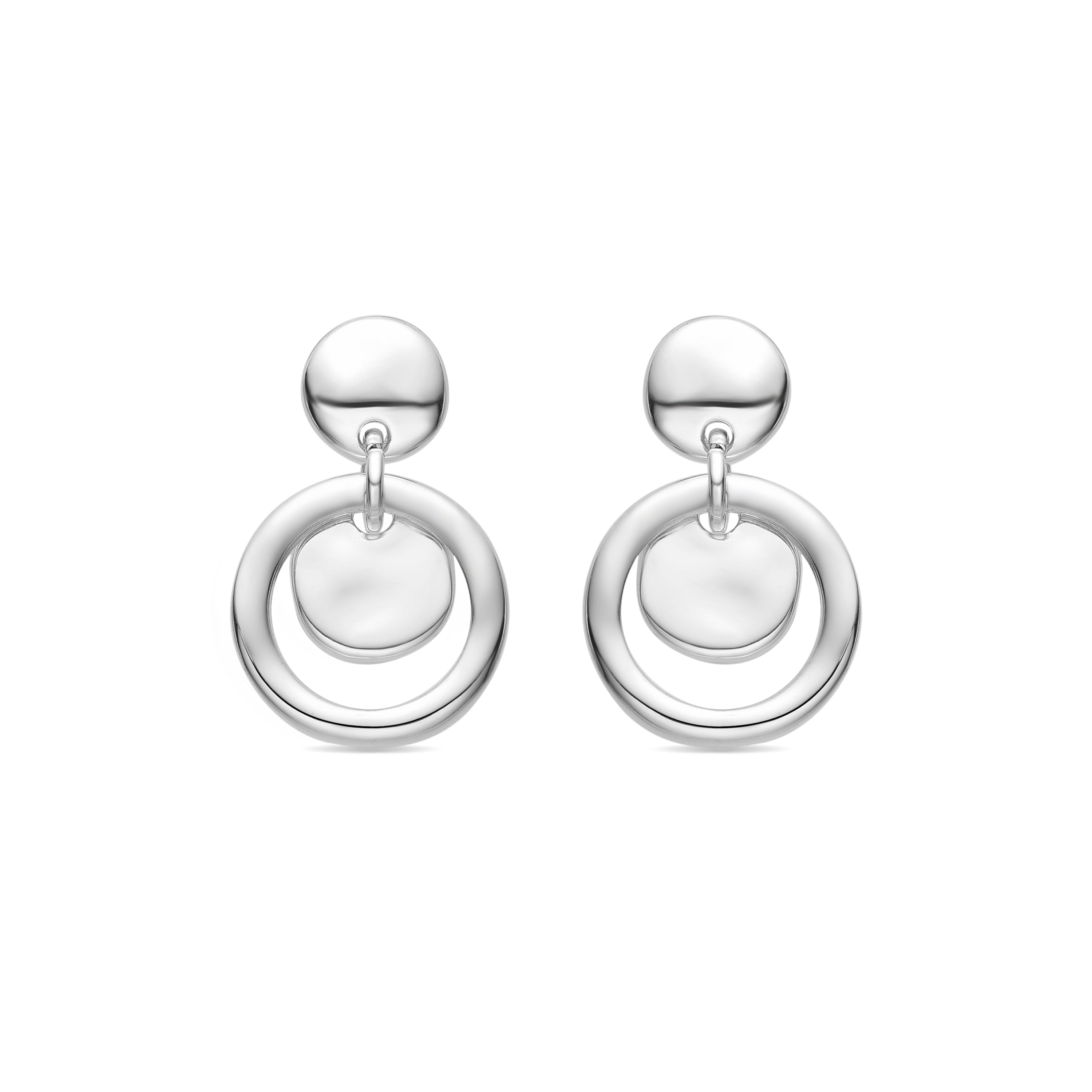 Rhodium-plated earrings - Issum